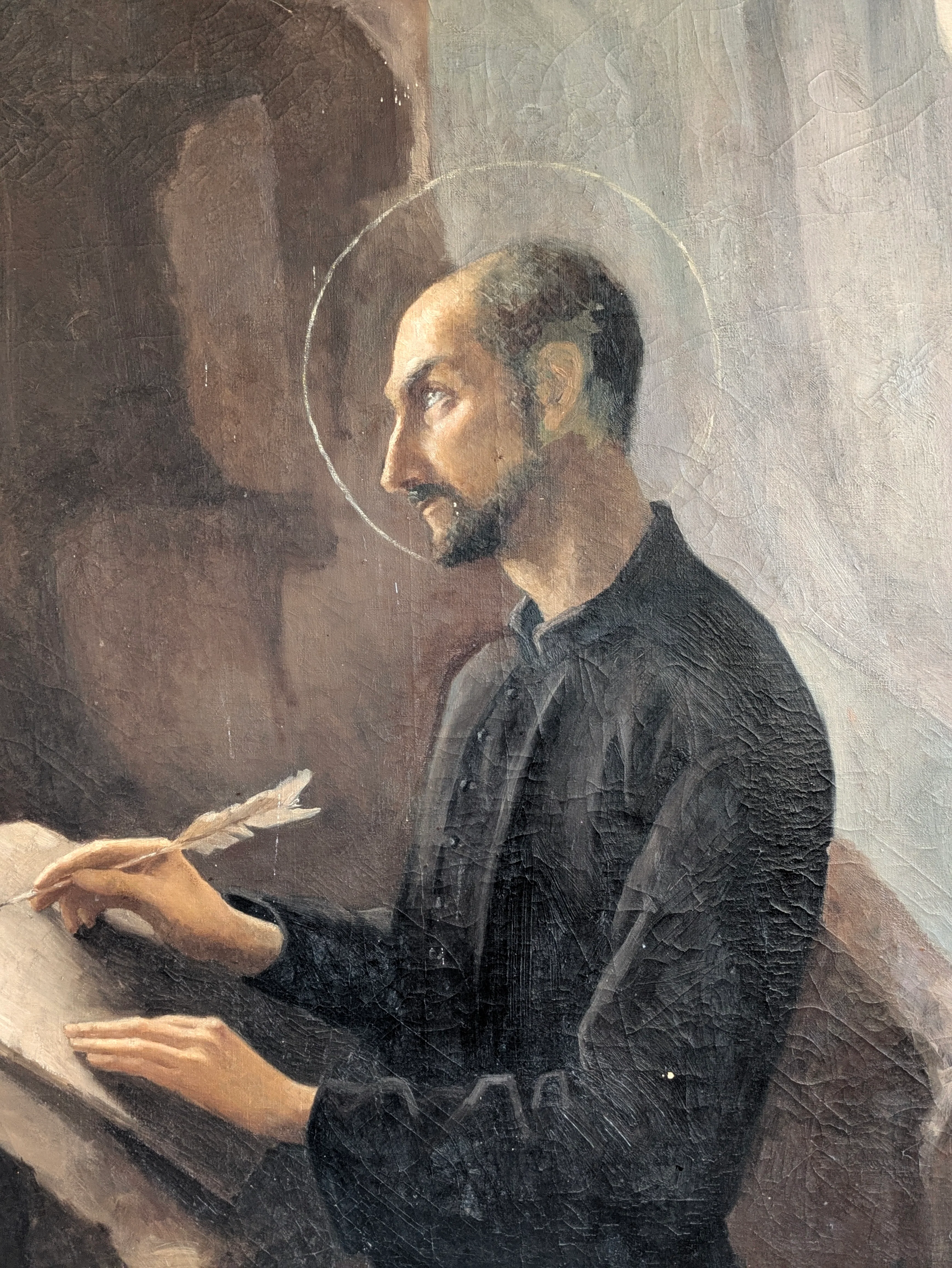 A Large 19th Century Religious Oil on Canvas - Image 3
