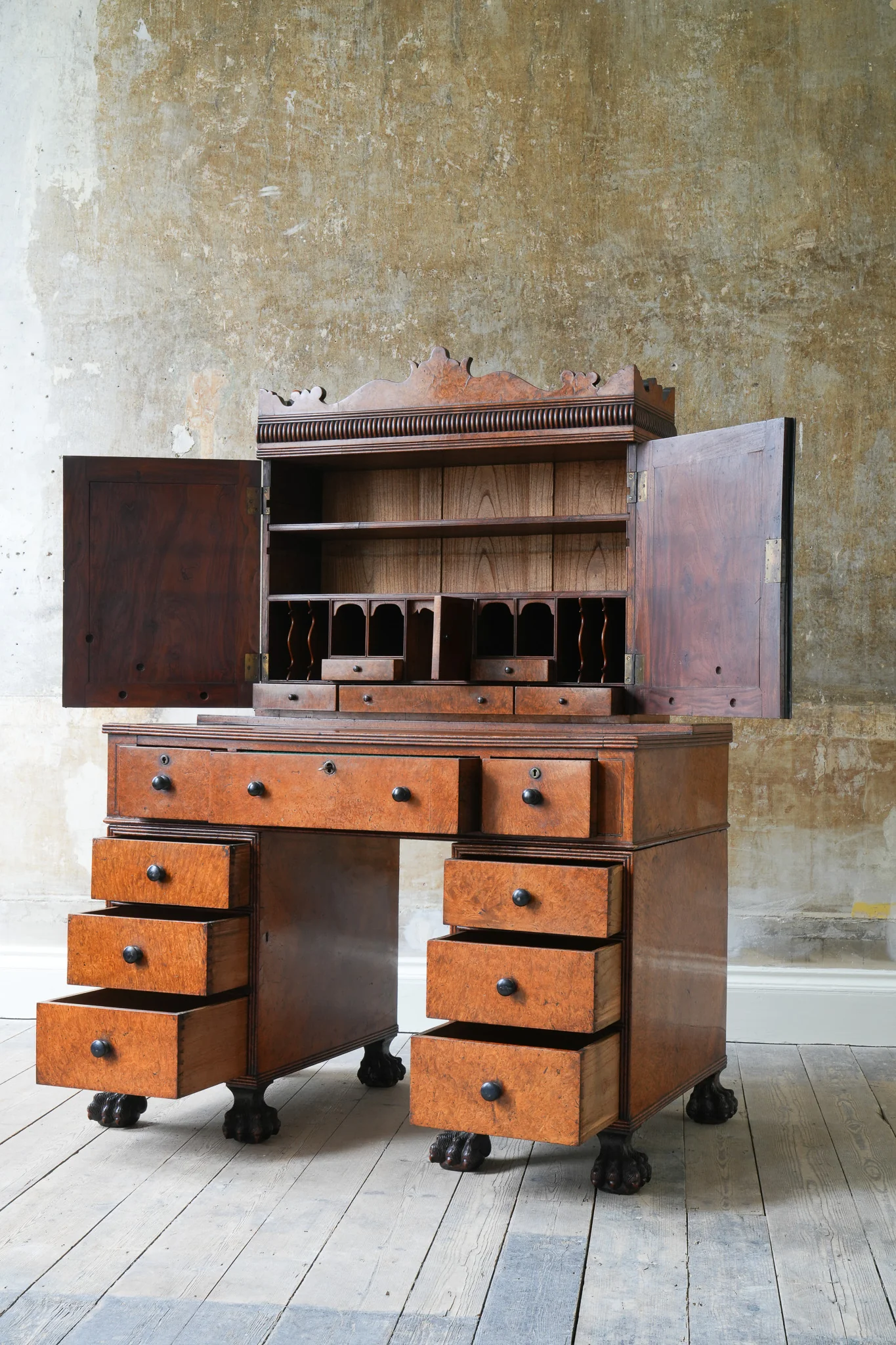 A George IV Amboyna Campaign Desk - Image 7