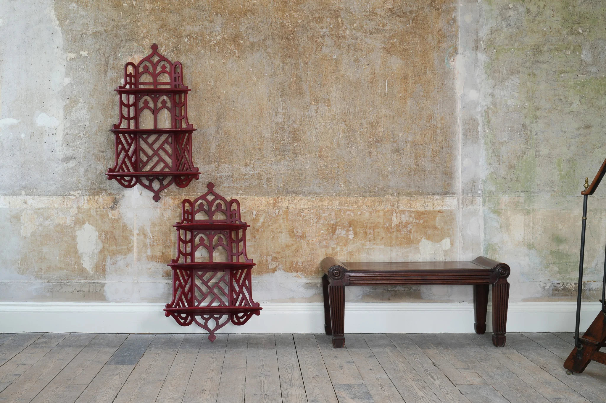 A Pair of Chinese Chippendale Hanging Shelves - Image 14