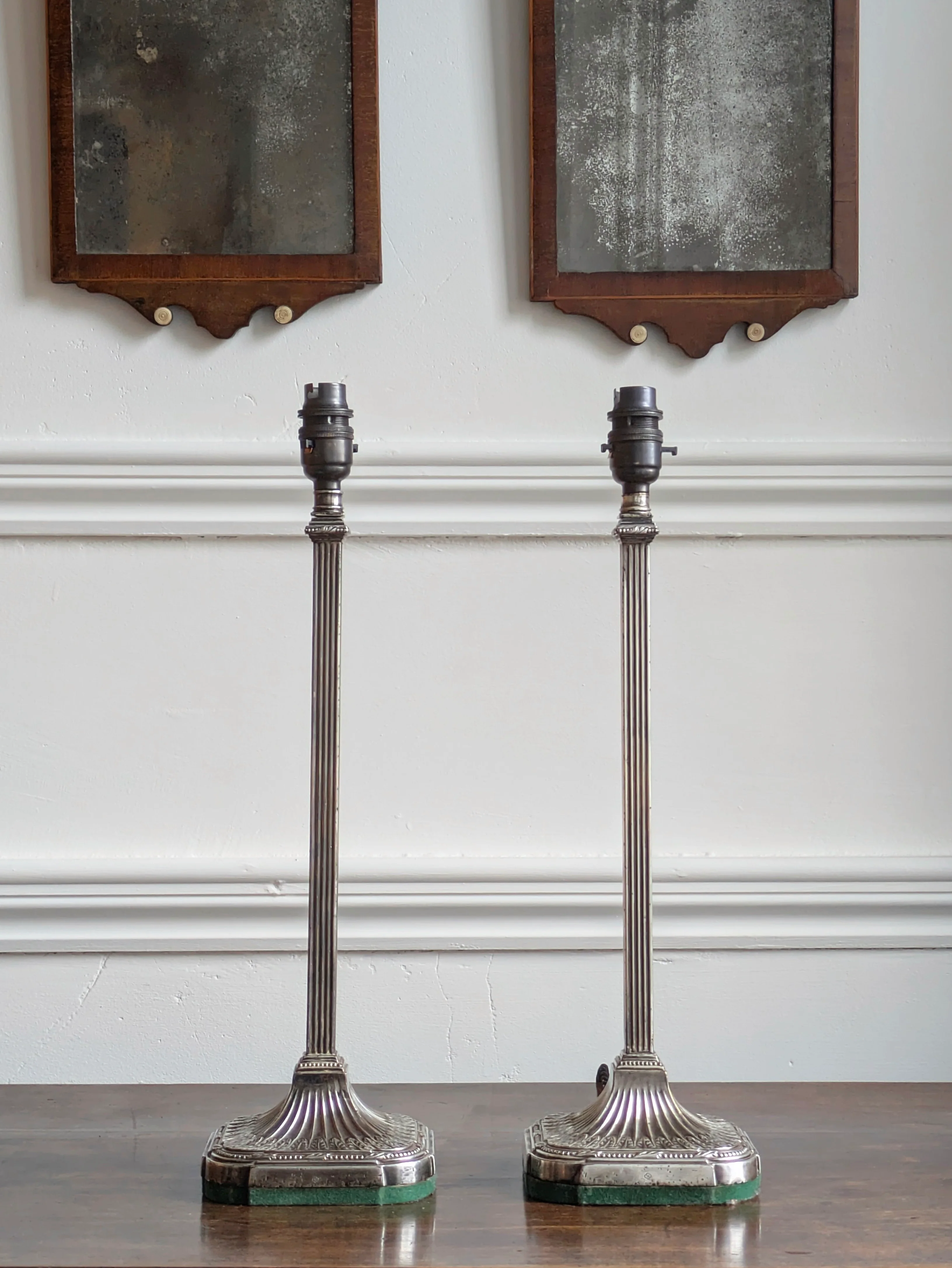 A Pair of Elkington Silver Plate Table Lamps - Image 6