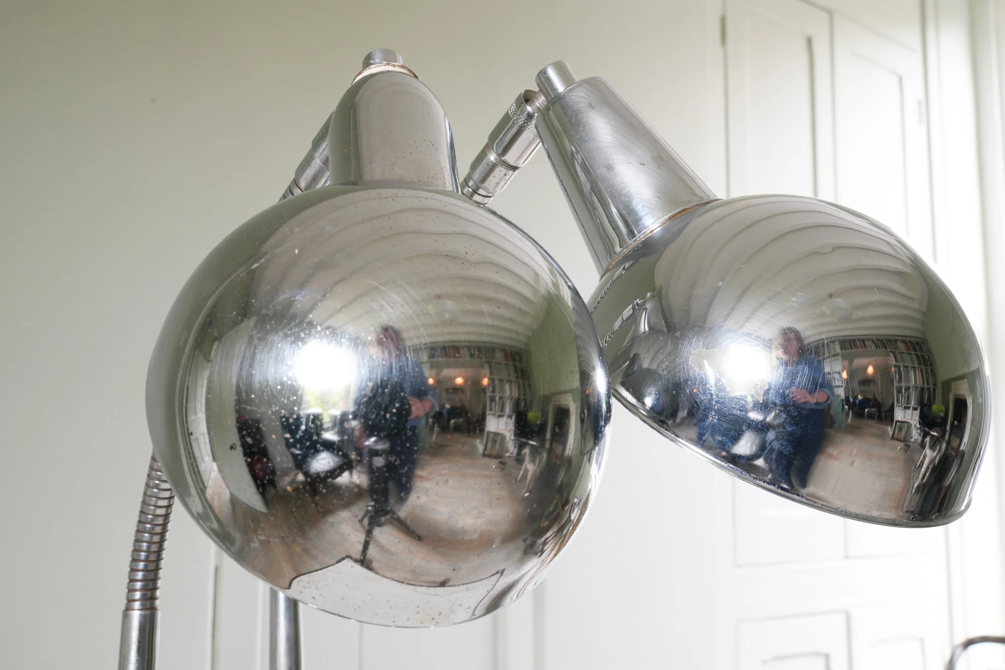 A Pair Chrome Desk Lamps - Image 2
