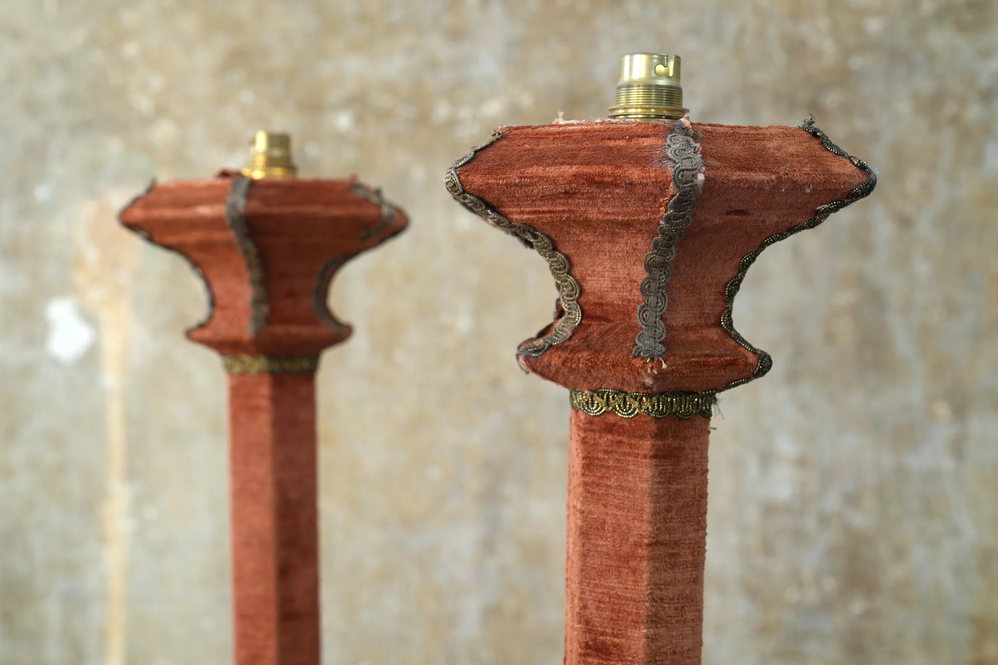 A Pair of Velvet Floor Lamps - Image 11