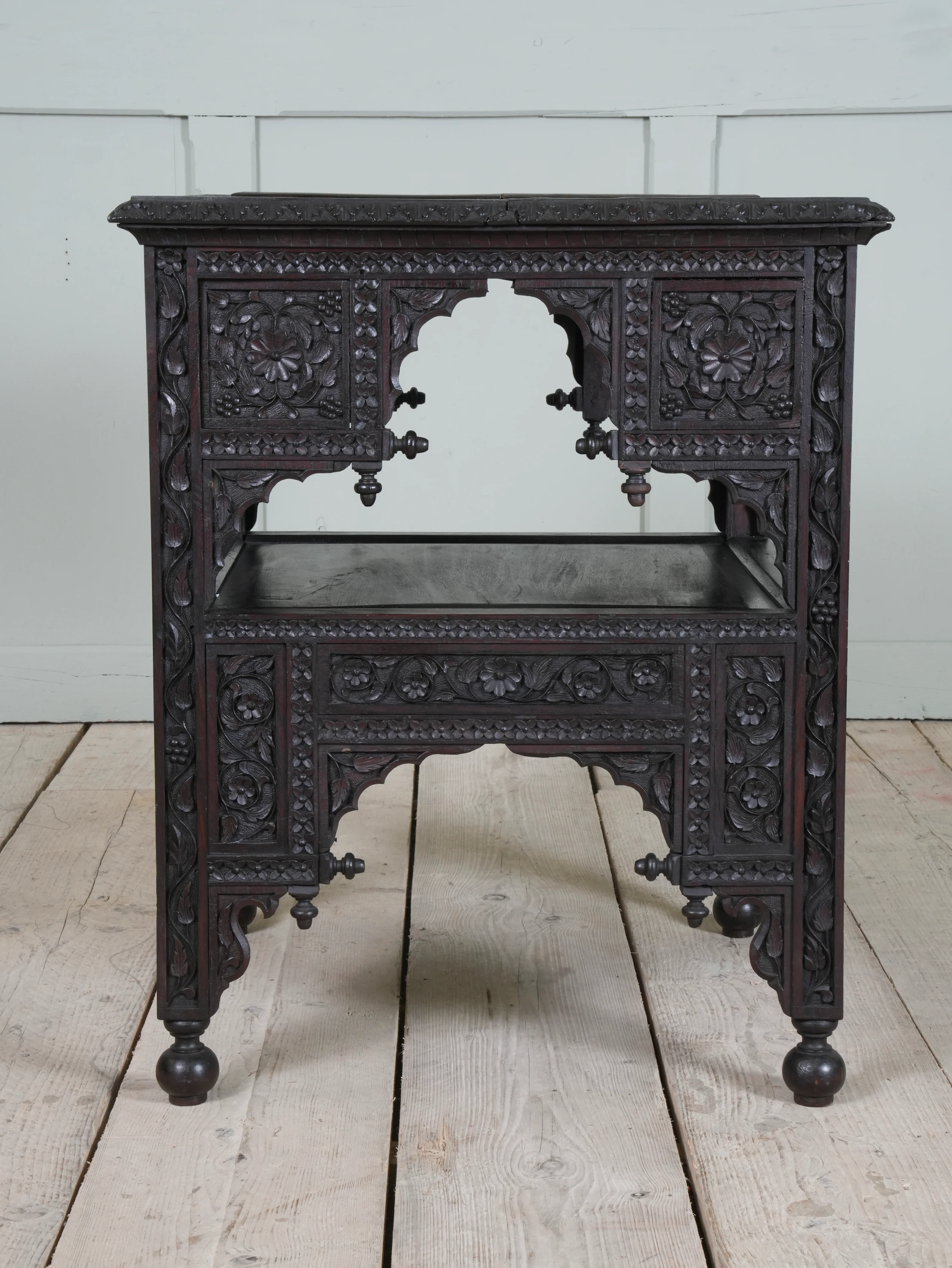 A Carved Rosewood & Pietra Dura Occasional Table - Image 4