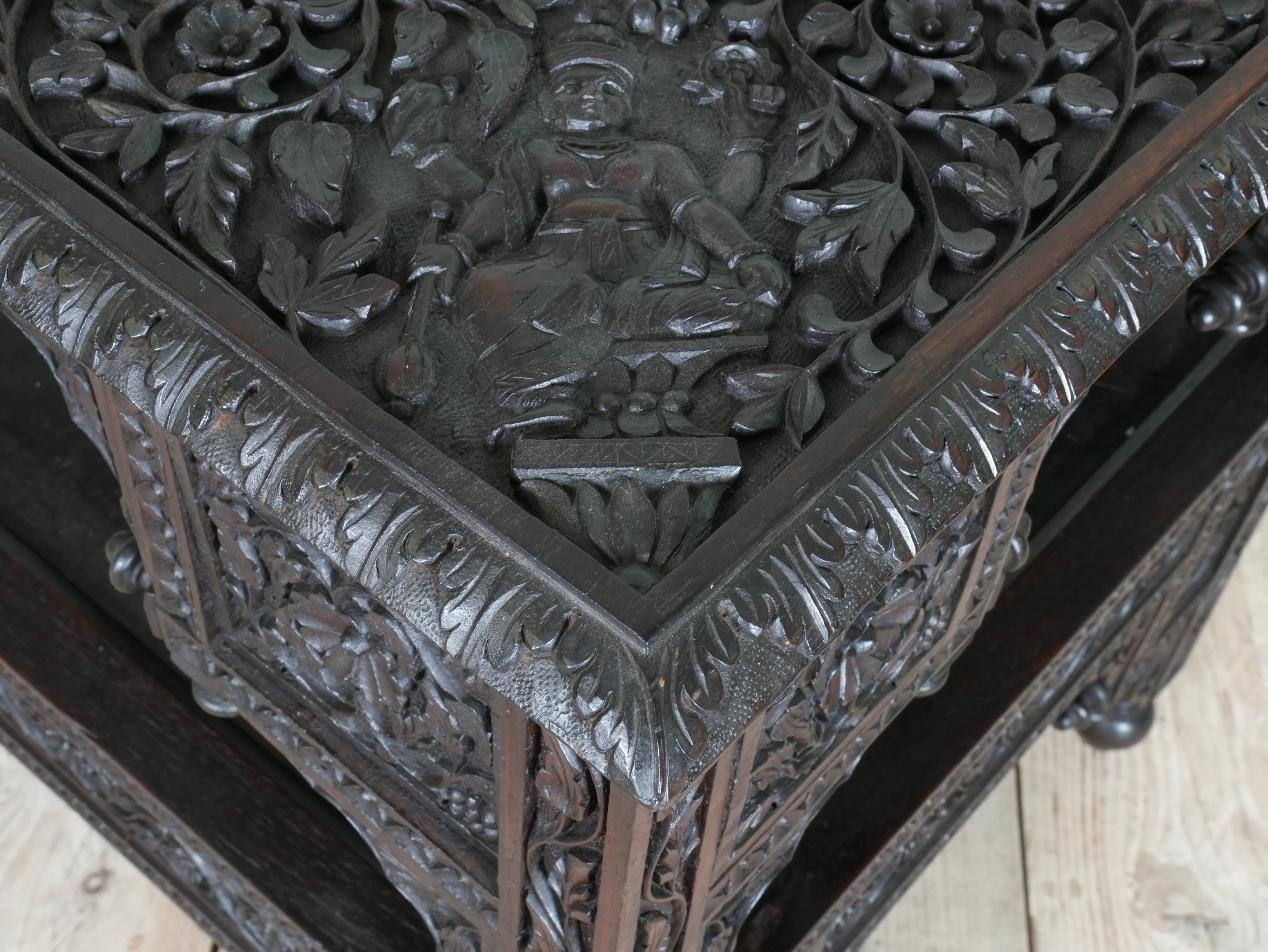 A Carved Rosewood & Pietra Dura Occasional Table - Image 6