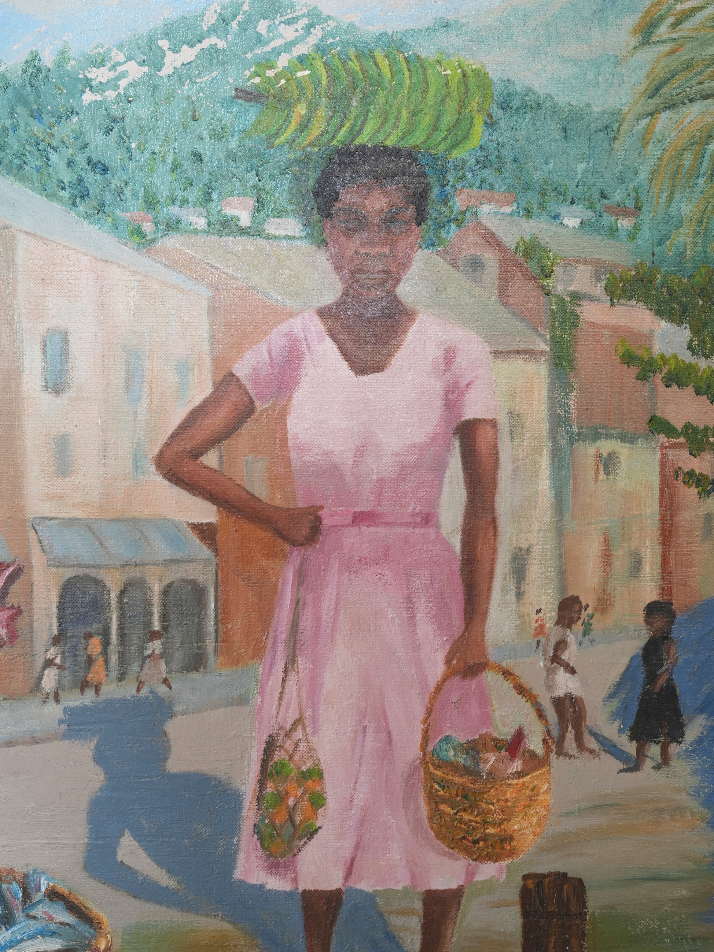 A Caribbean Harbour Oil On Canvas - Image 5