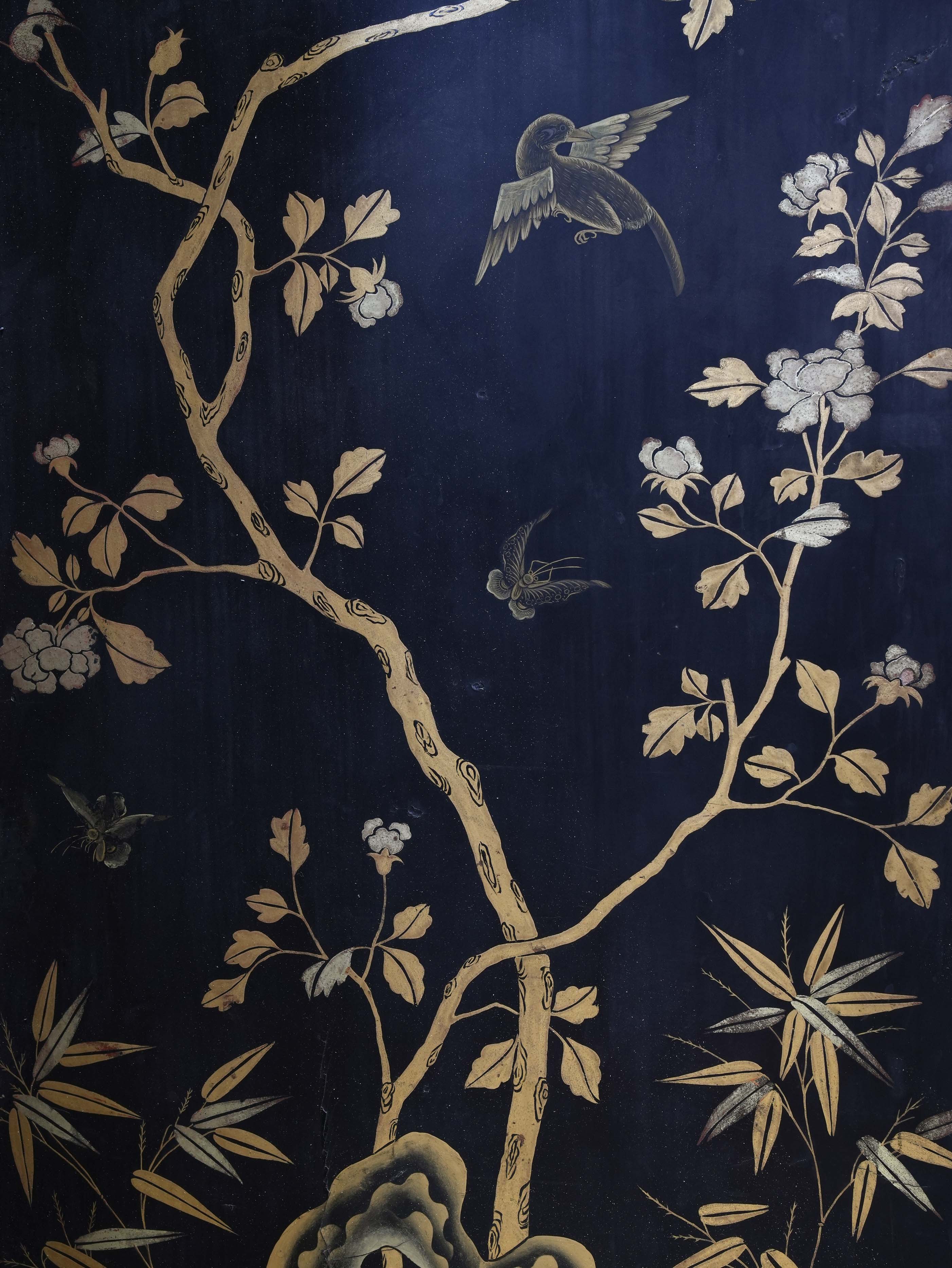 A Regency Eight-Fold Lacquered Room Screen - Image 6