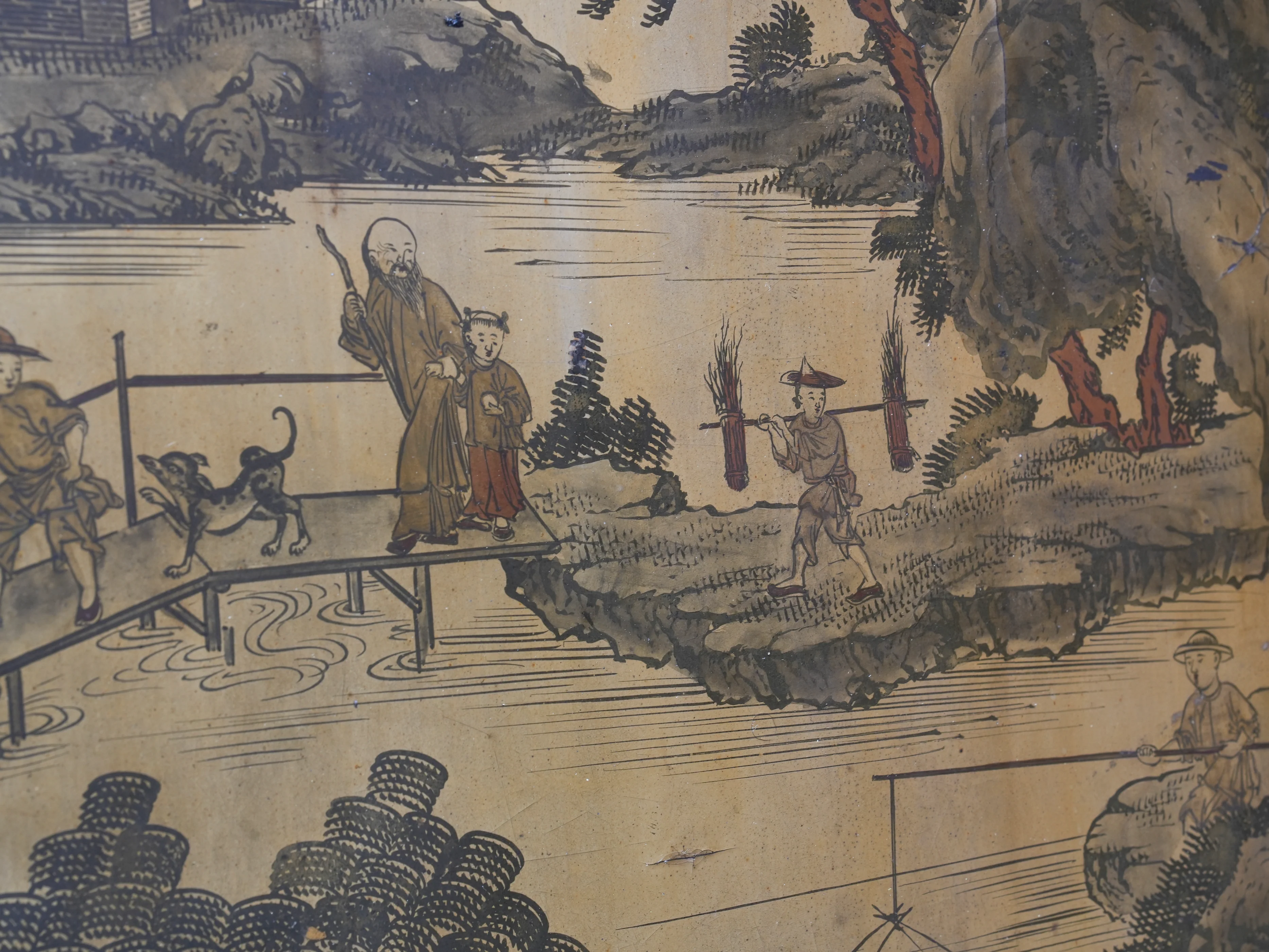 A Regency Eight-Fold Lacquered Room Screen - Image 9