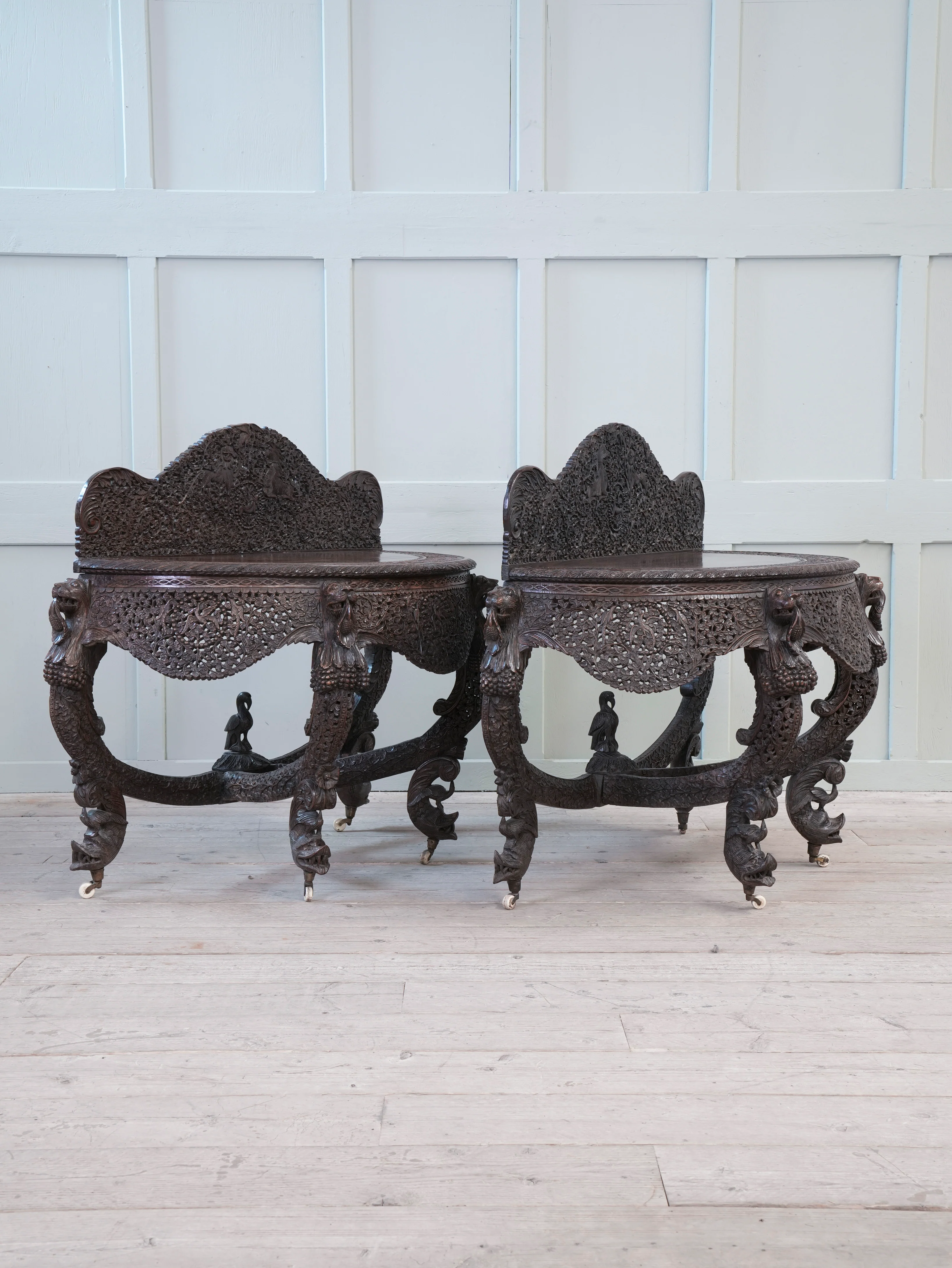 A Pair of 19th Century Anglo Indian Console Tables - Image 2