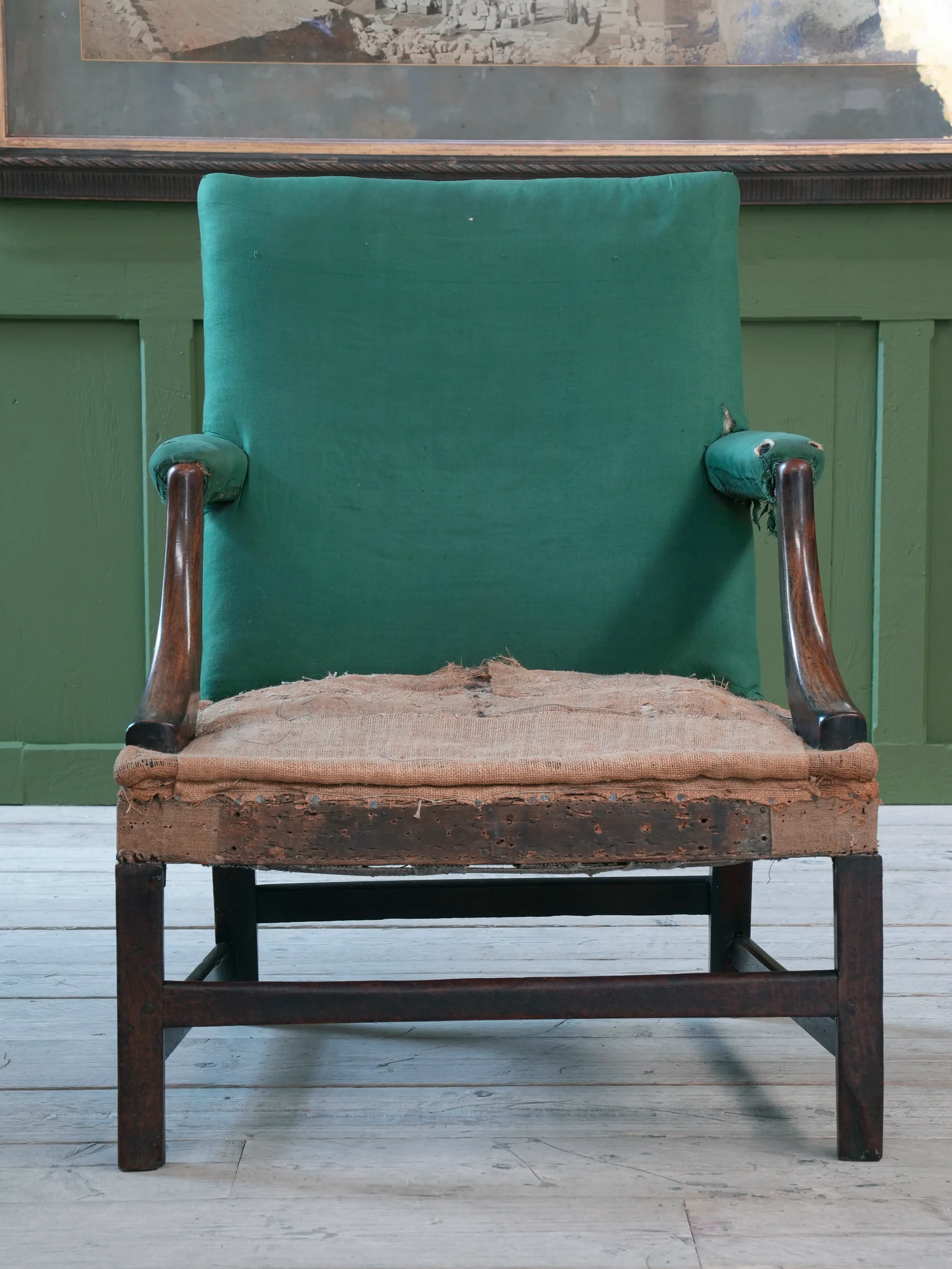 A George III Mahogany Gainsborough Armchair - Image 3
