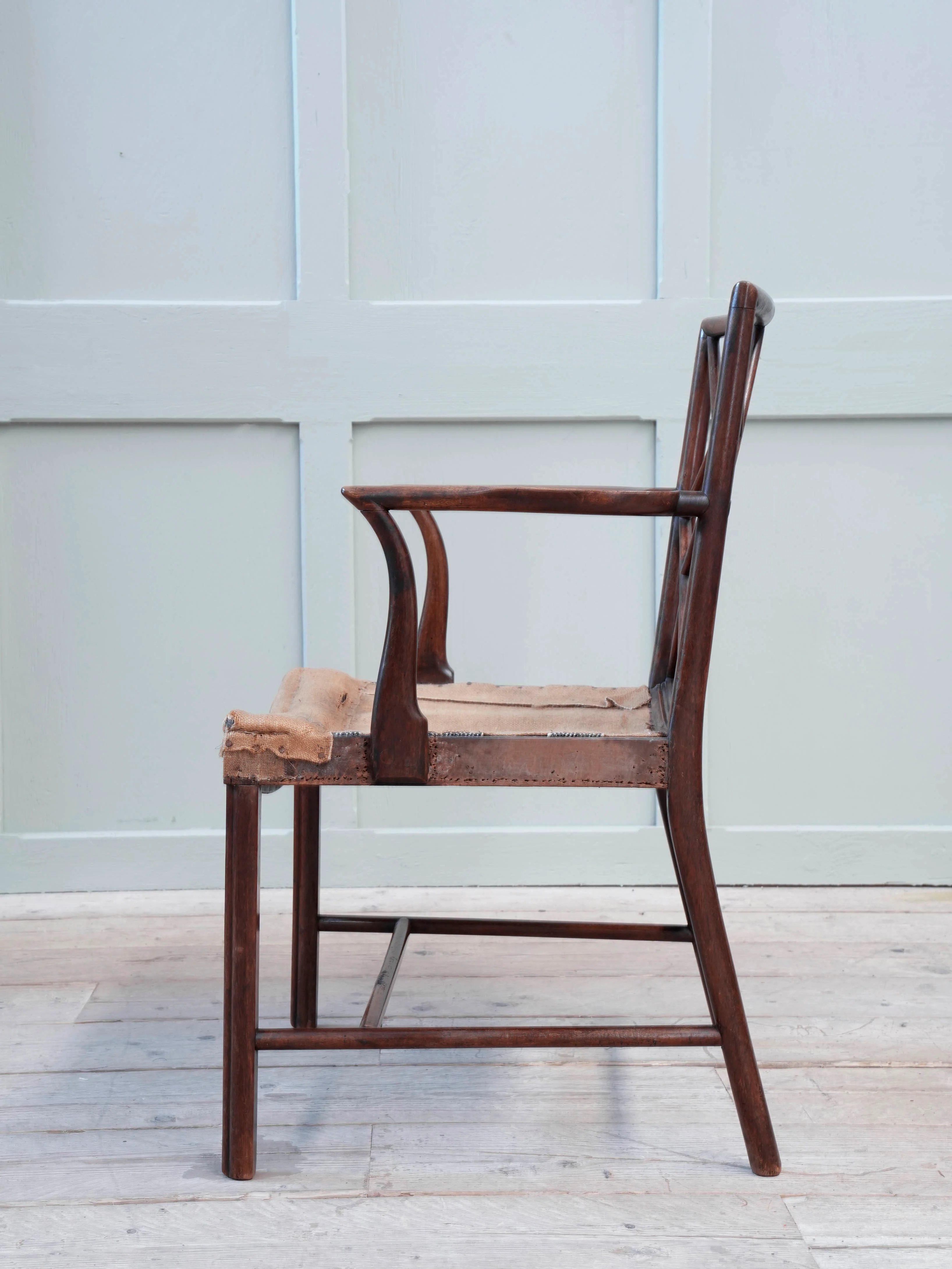 A Scottish George III Mahogany Cockpen Armchair - Image 5