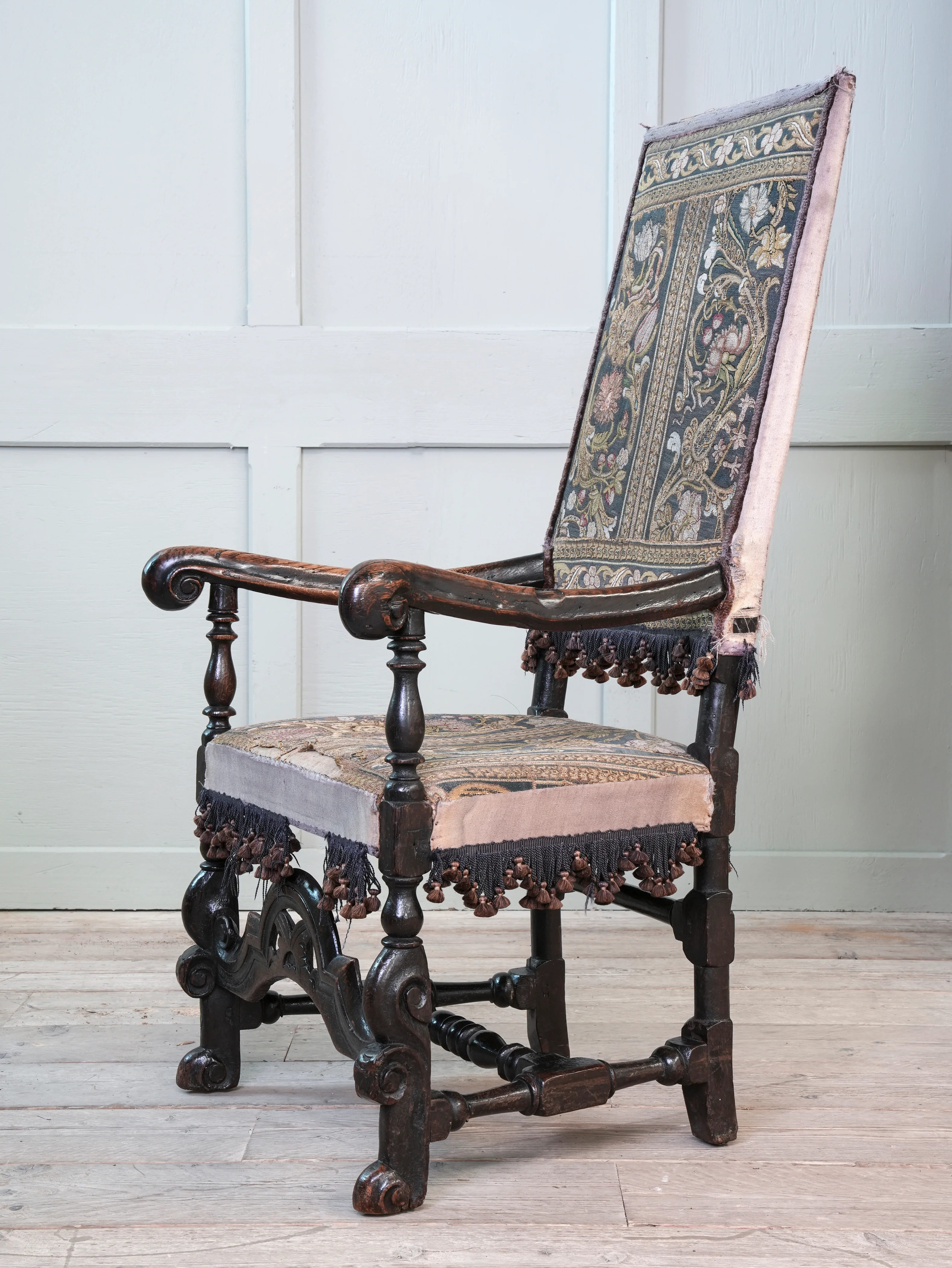 A Charles II Walnut Armchair - Image 2