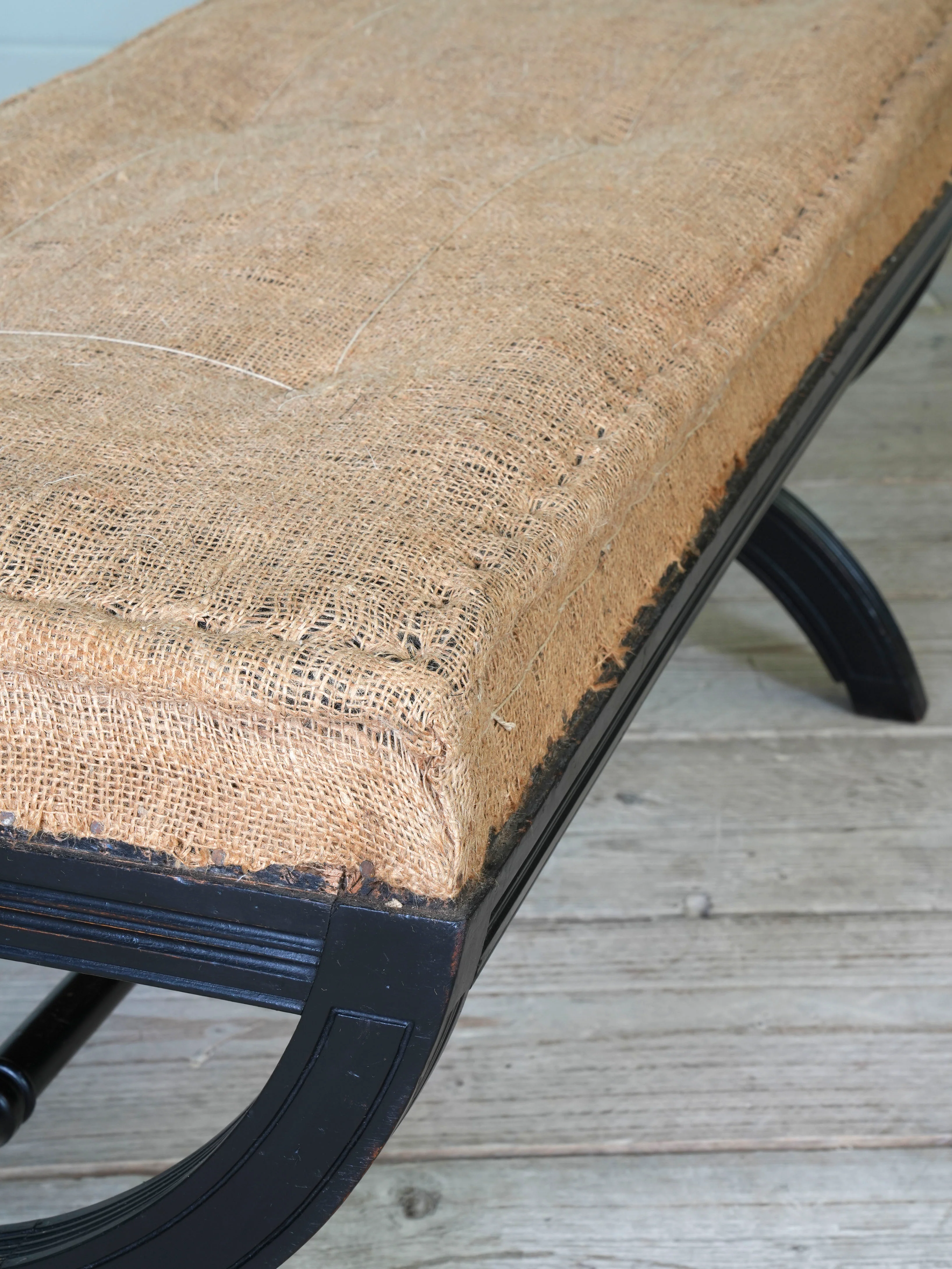 An Aesthetic Movement Upholstered Bench - Image 5