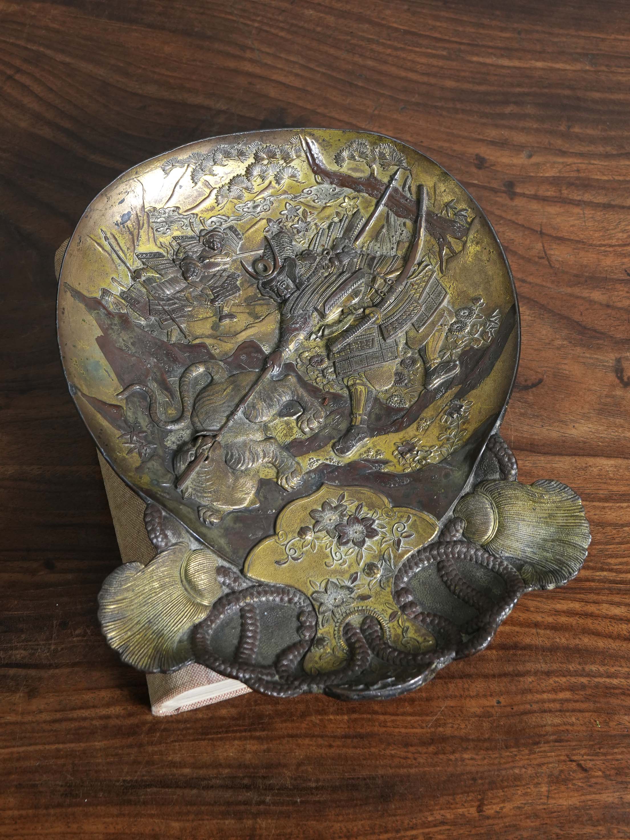 A Japanese Meiji Period Bronze Dish