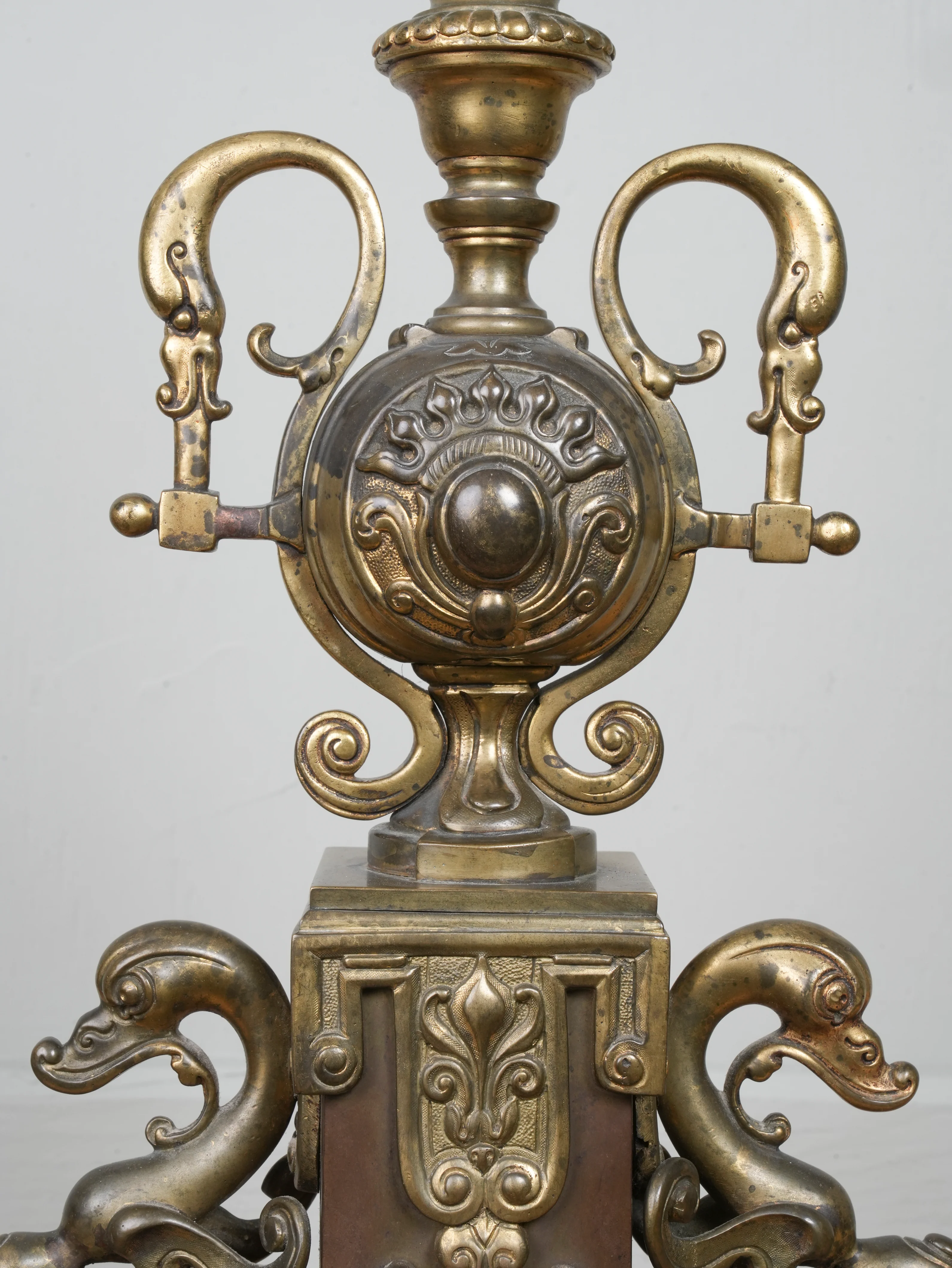 A Gilt Brass & Copper Table Lamp - Image 4