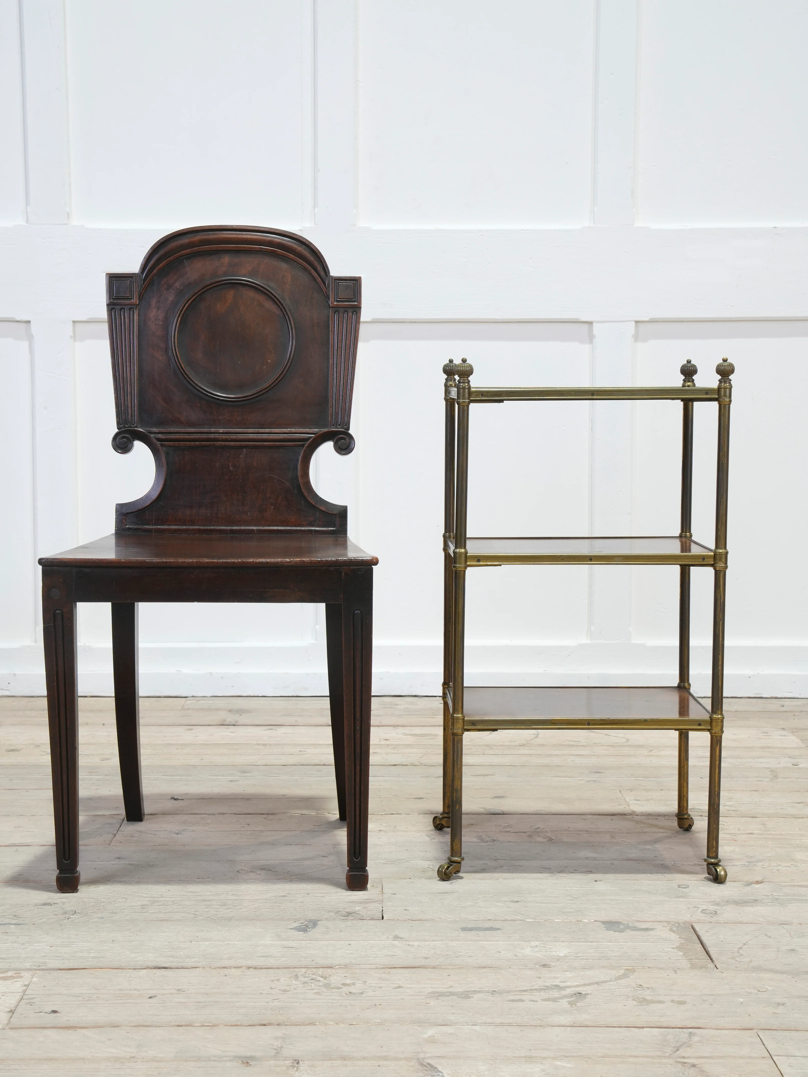 A 19th Century Brass & Walnut Etagere - Image 10