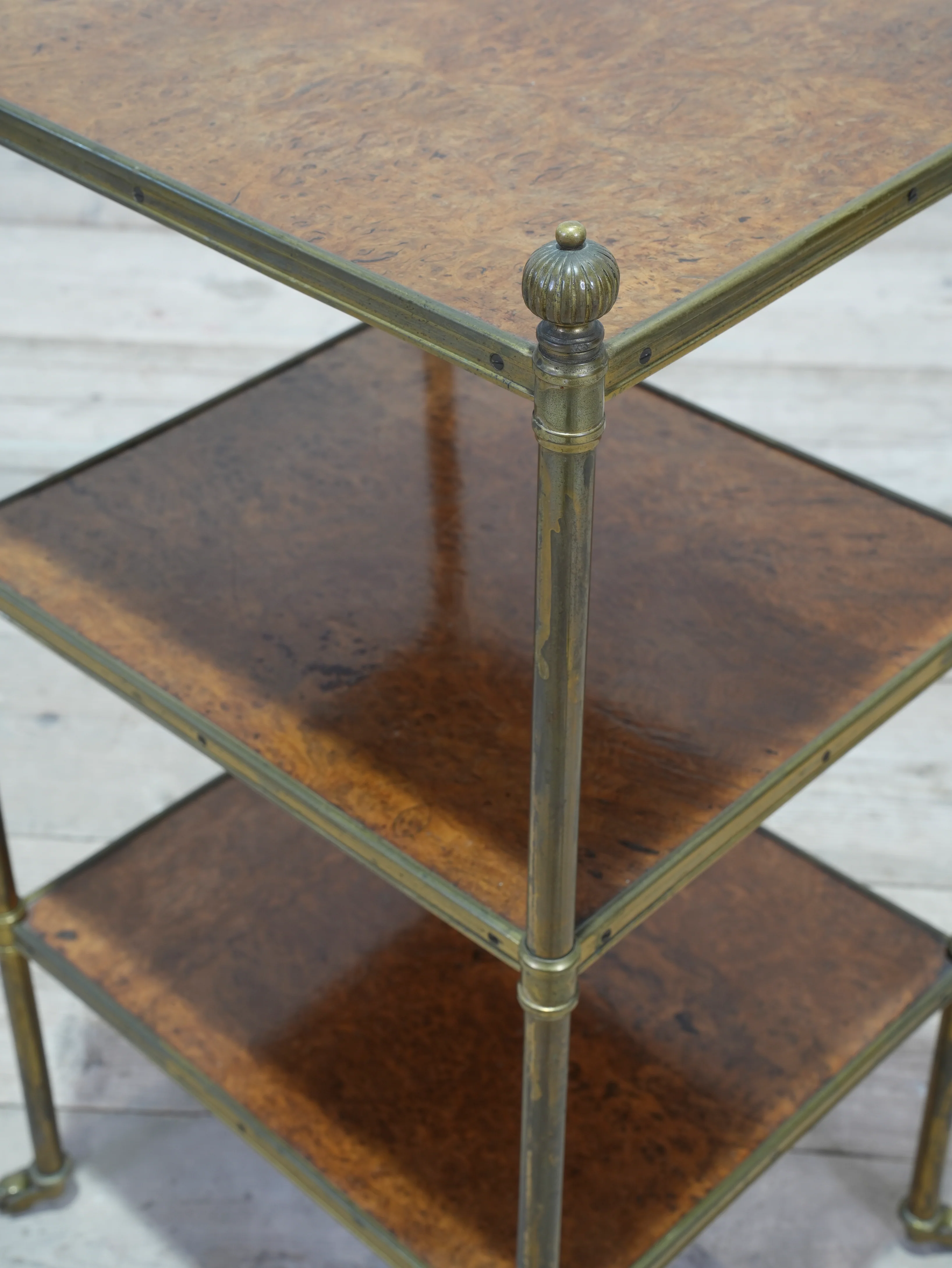 A 19th Century Brass & Walnut Etagere - Image 6