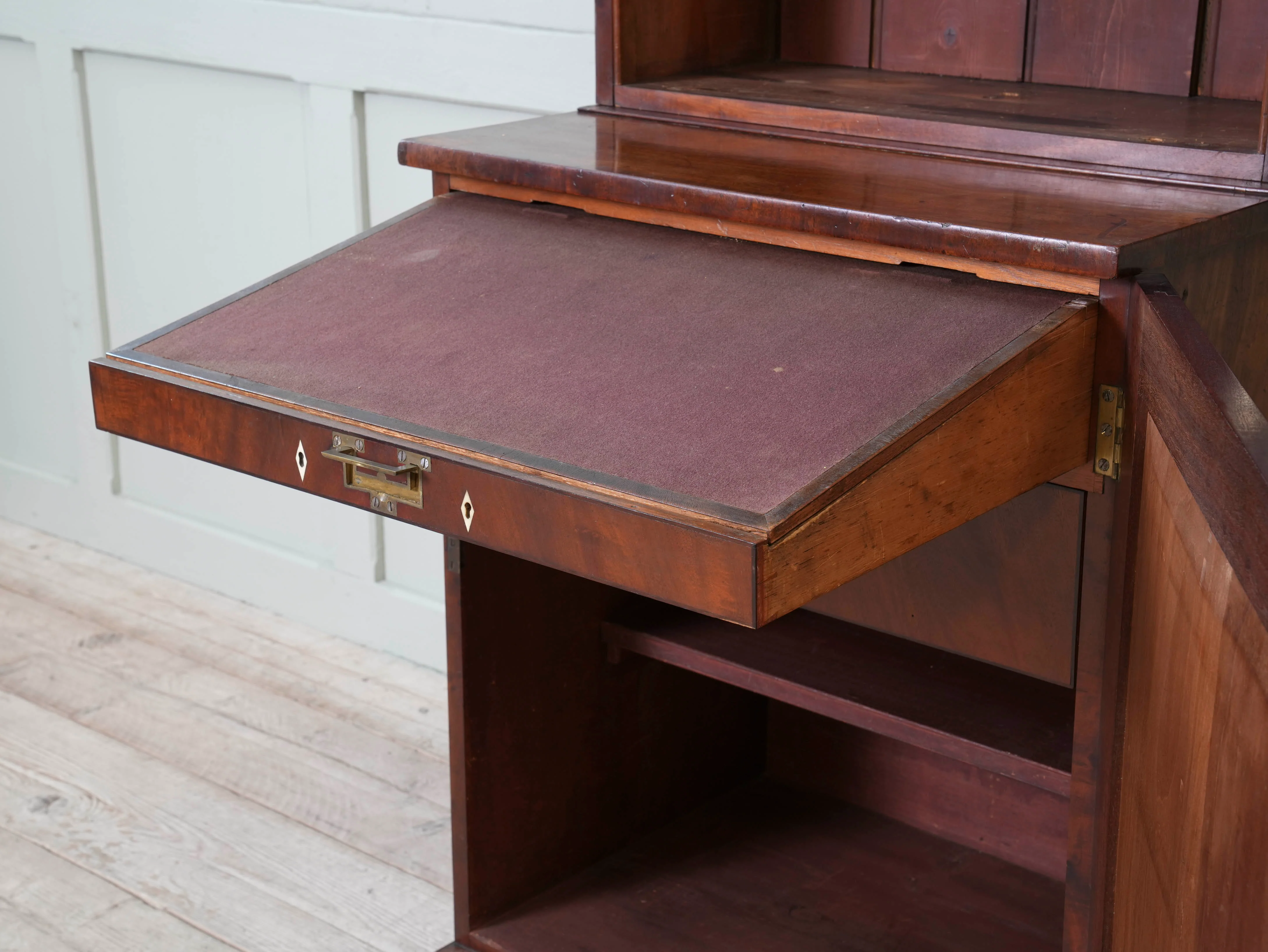 A William IV Mahogany Bureau Bookcase - Image 8