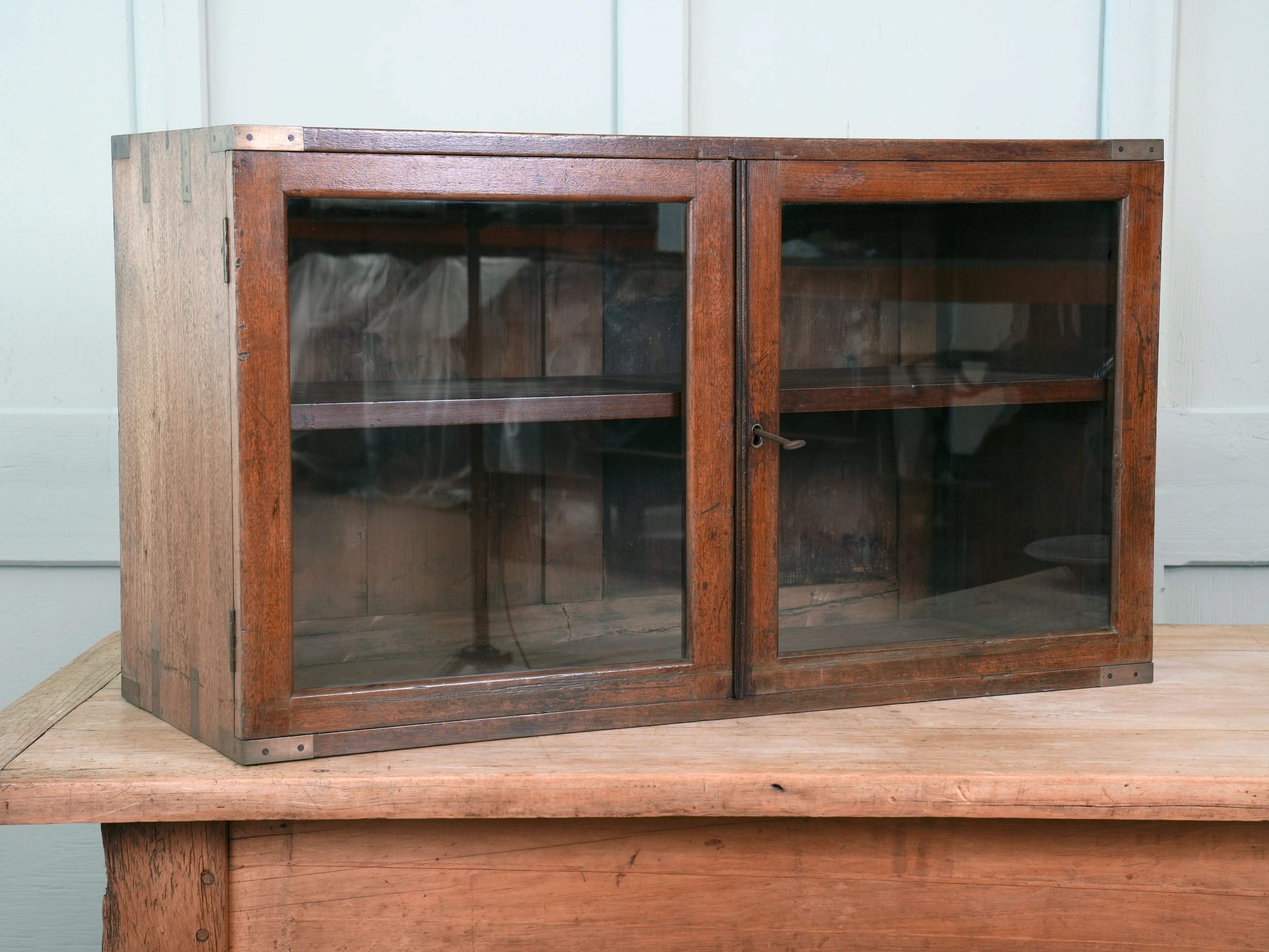 A 19th Century Glazed Campaign Cabinet - Image 4