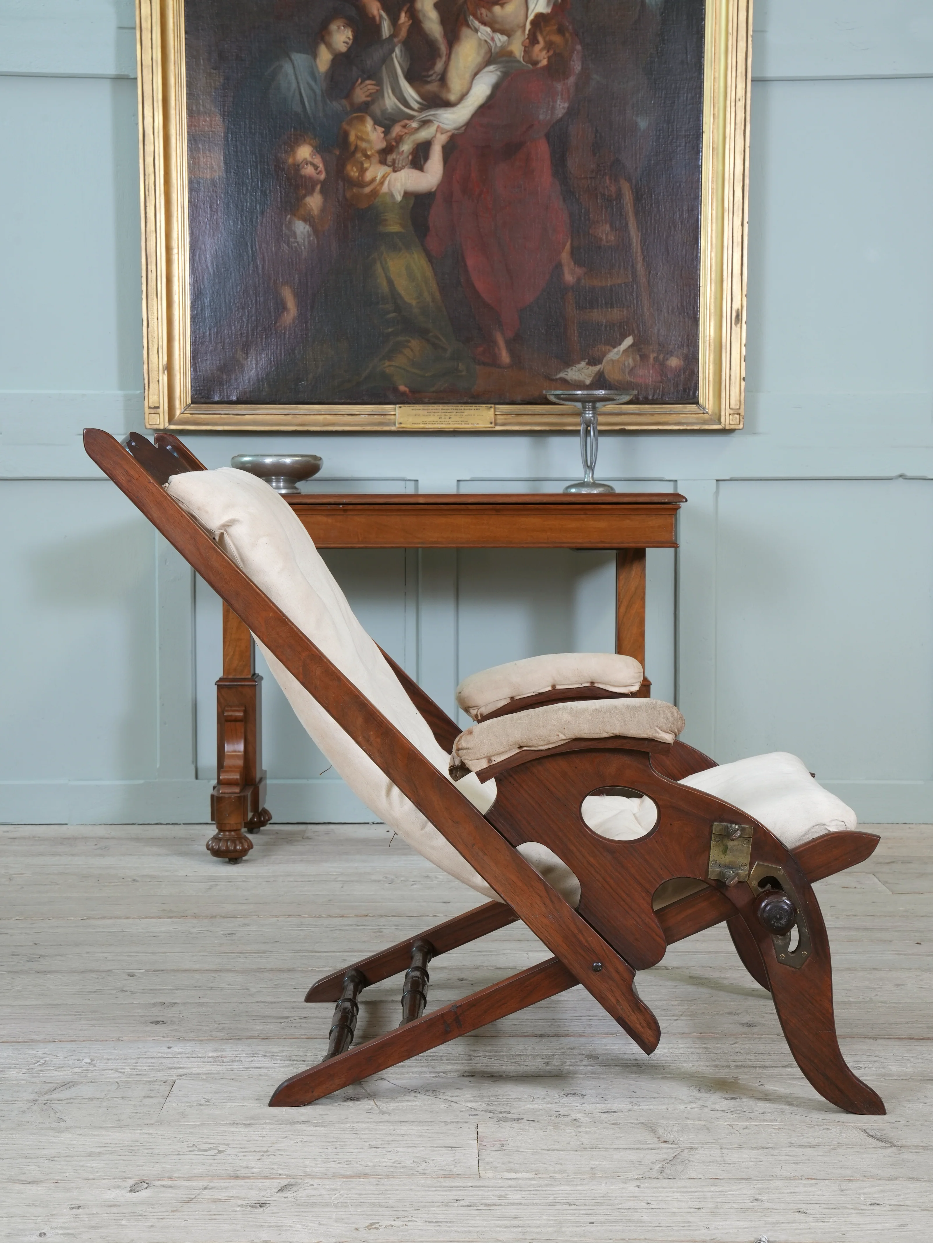 A Teak Campaign Chair - Image 10
