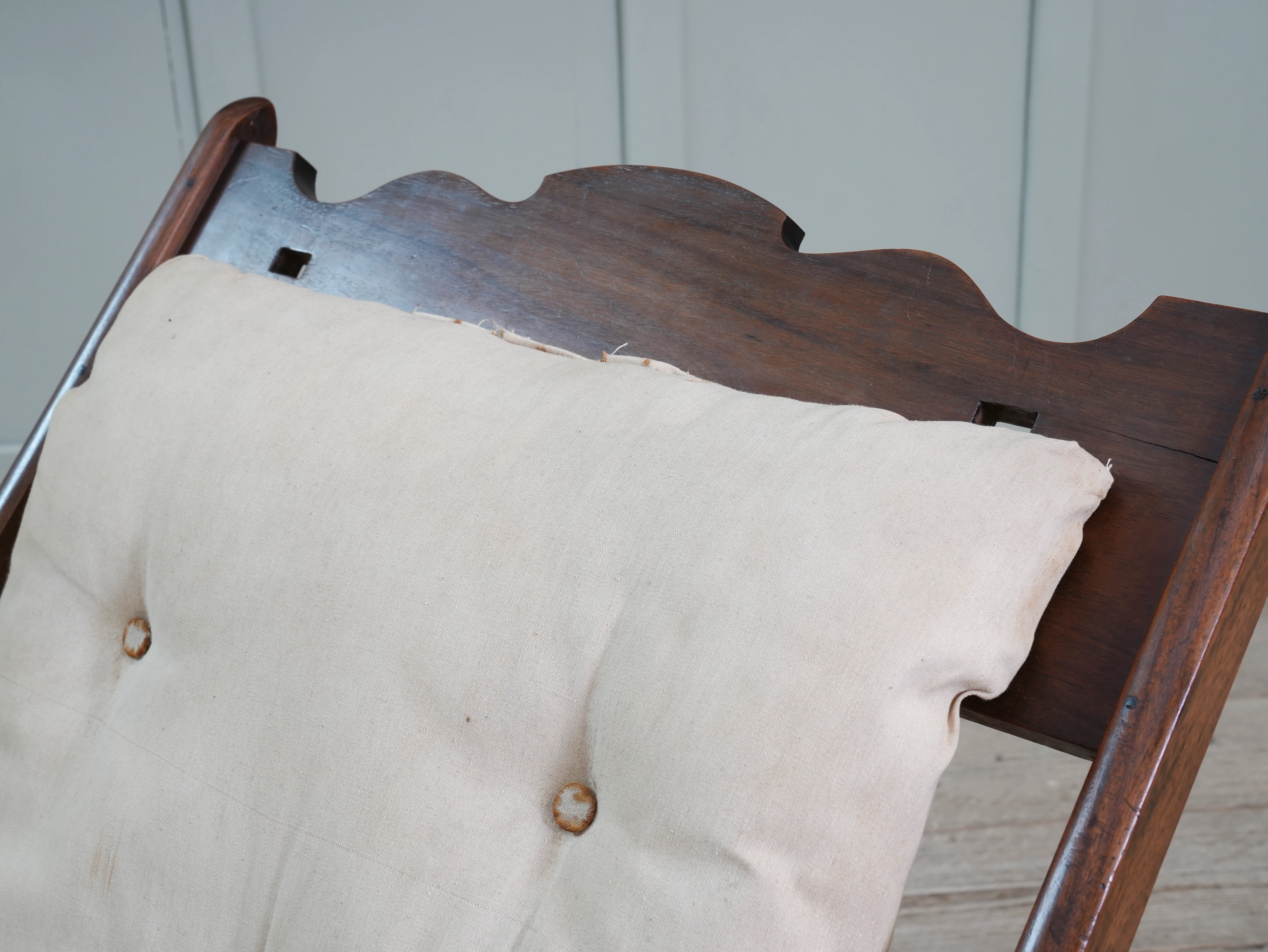 A Teak Campaign Chair - Image 16