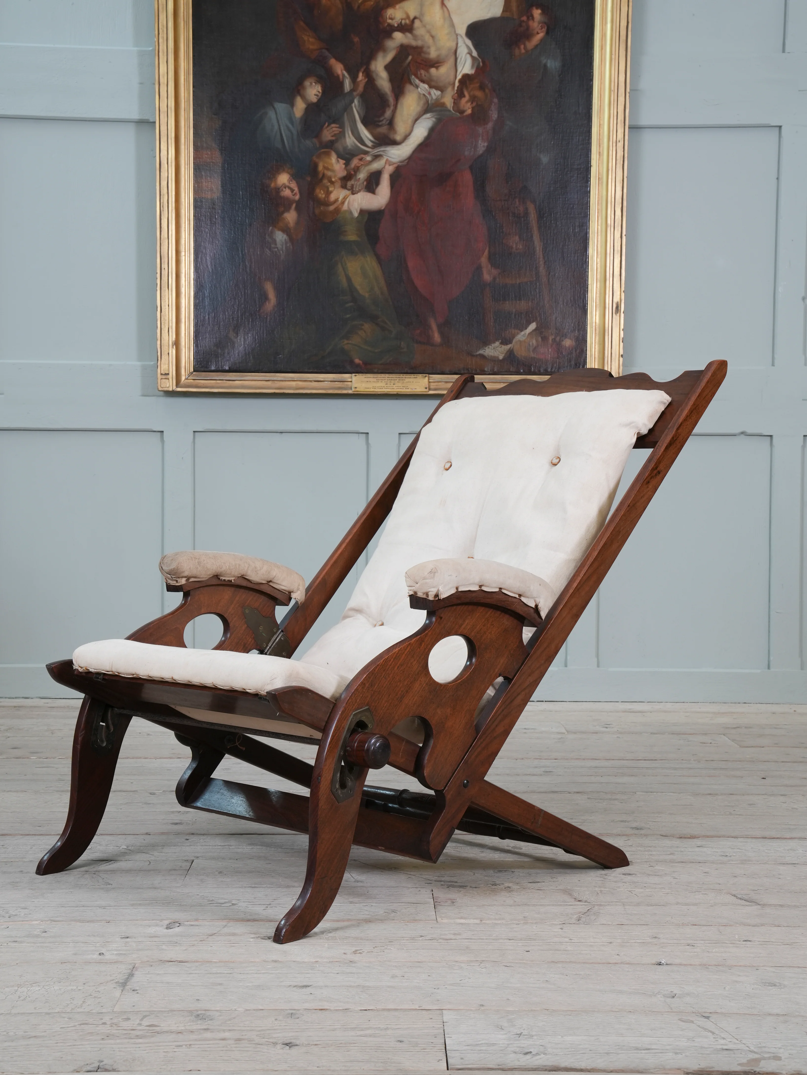 A Teak Campaign Chair - Image 2