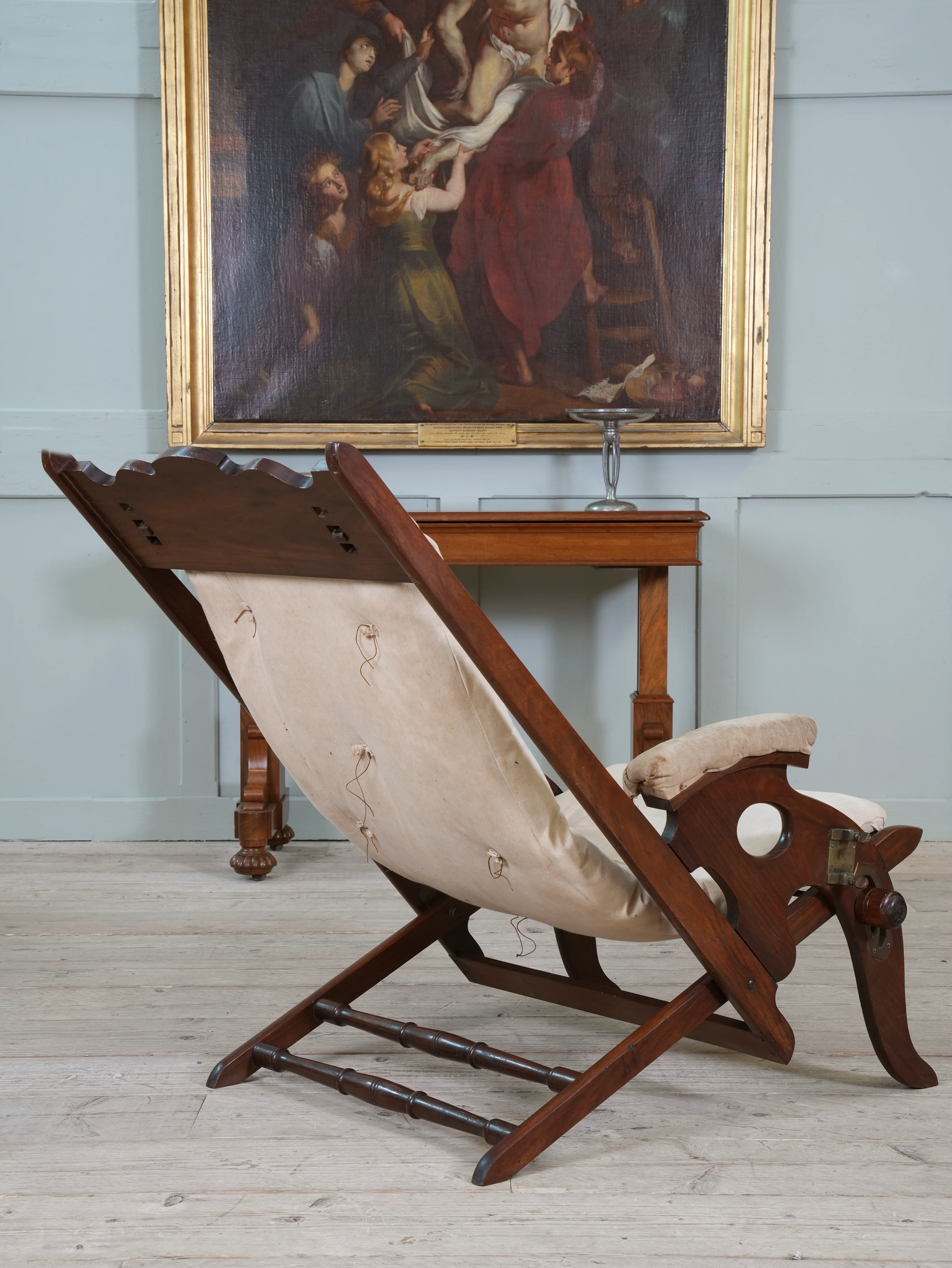 A Teak Campaign Chair - Image 9