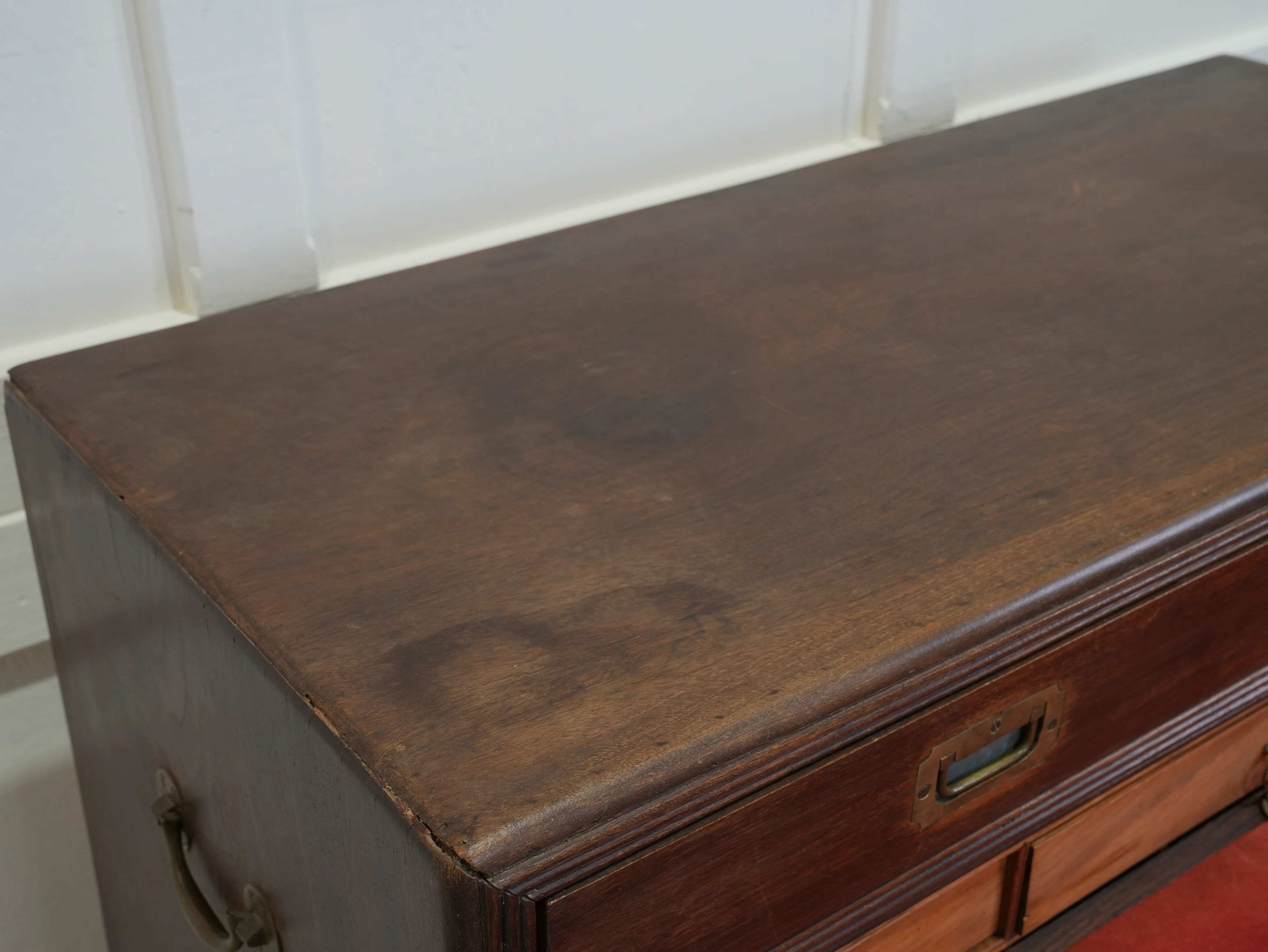 A Mid 19th Century Campaign Secretaire Chest - Image 22