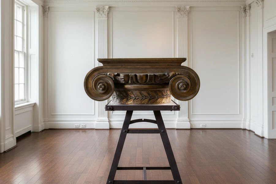 A Pair of 19th Century Composite Order Bronze Capitals