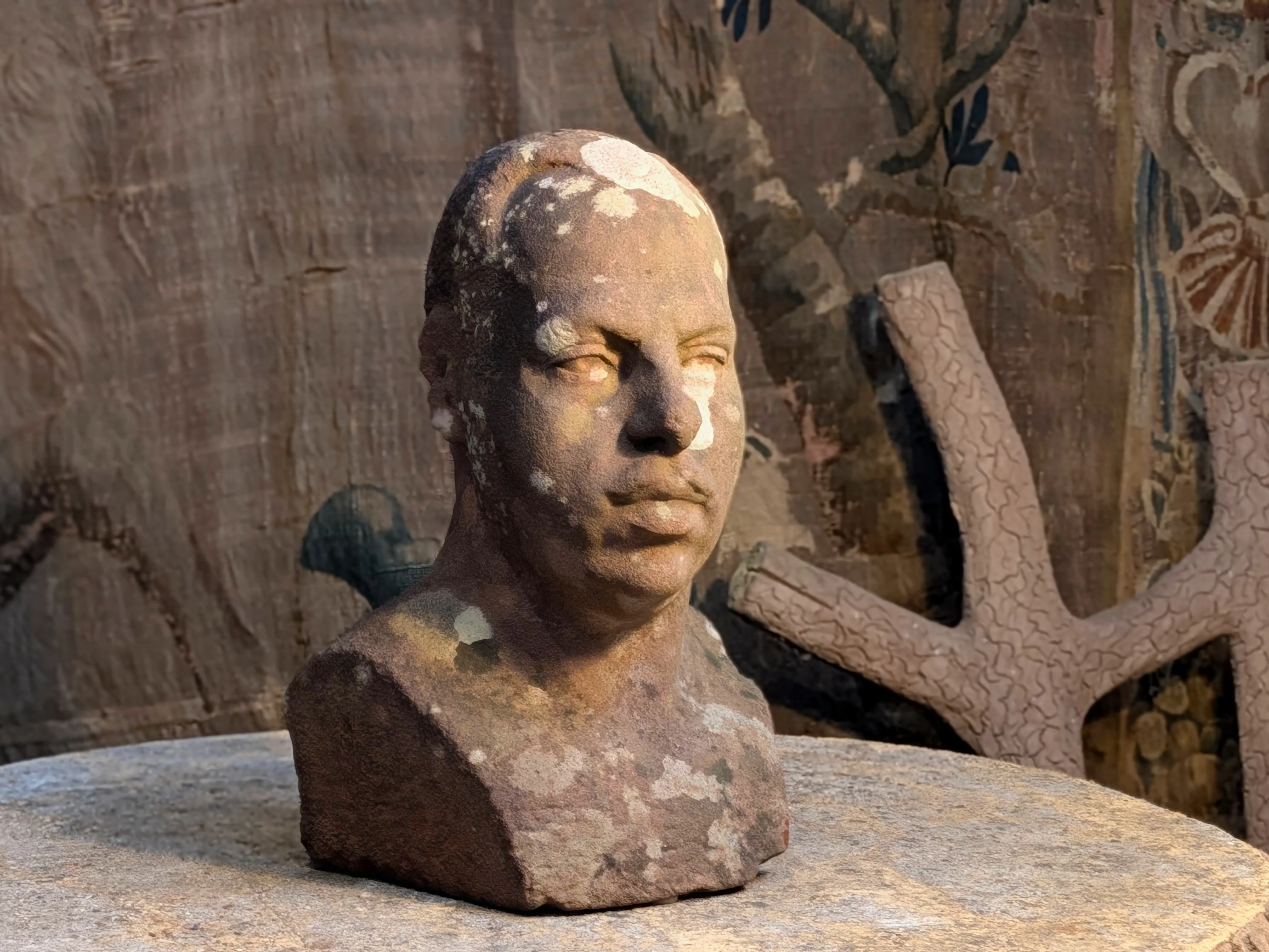 A Carved Stone Male Bust - Image 4