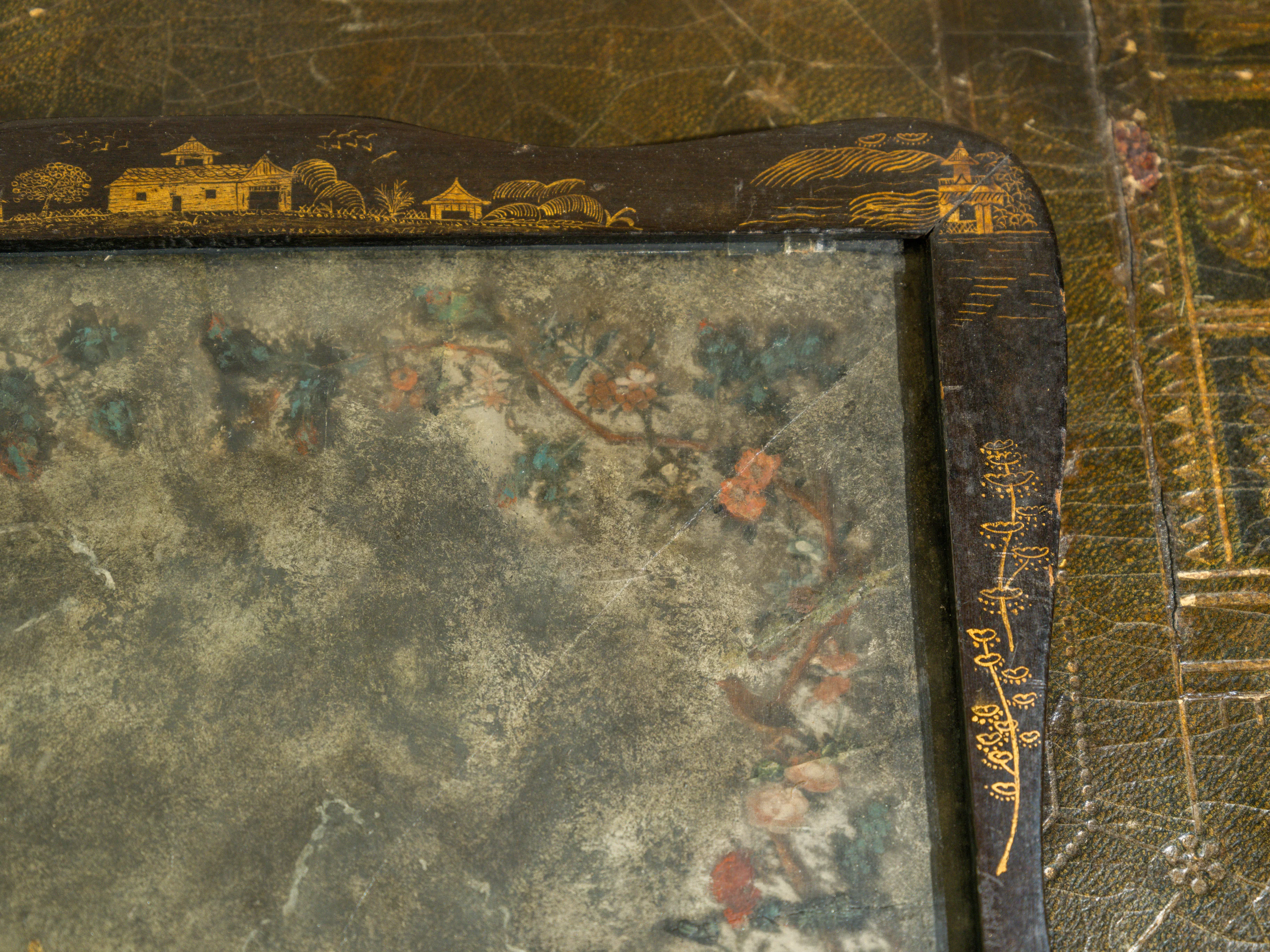A Pair of 18th Century Chinese Reverse Glass Mirrors - Image 20