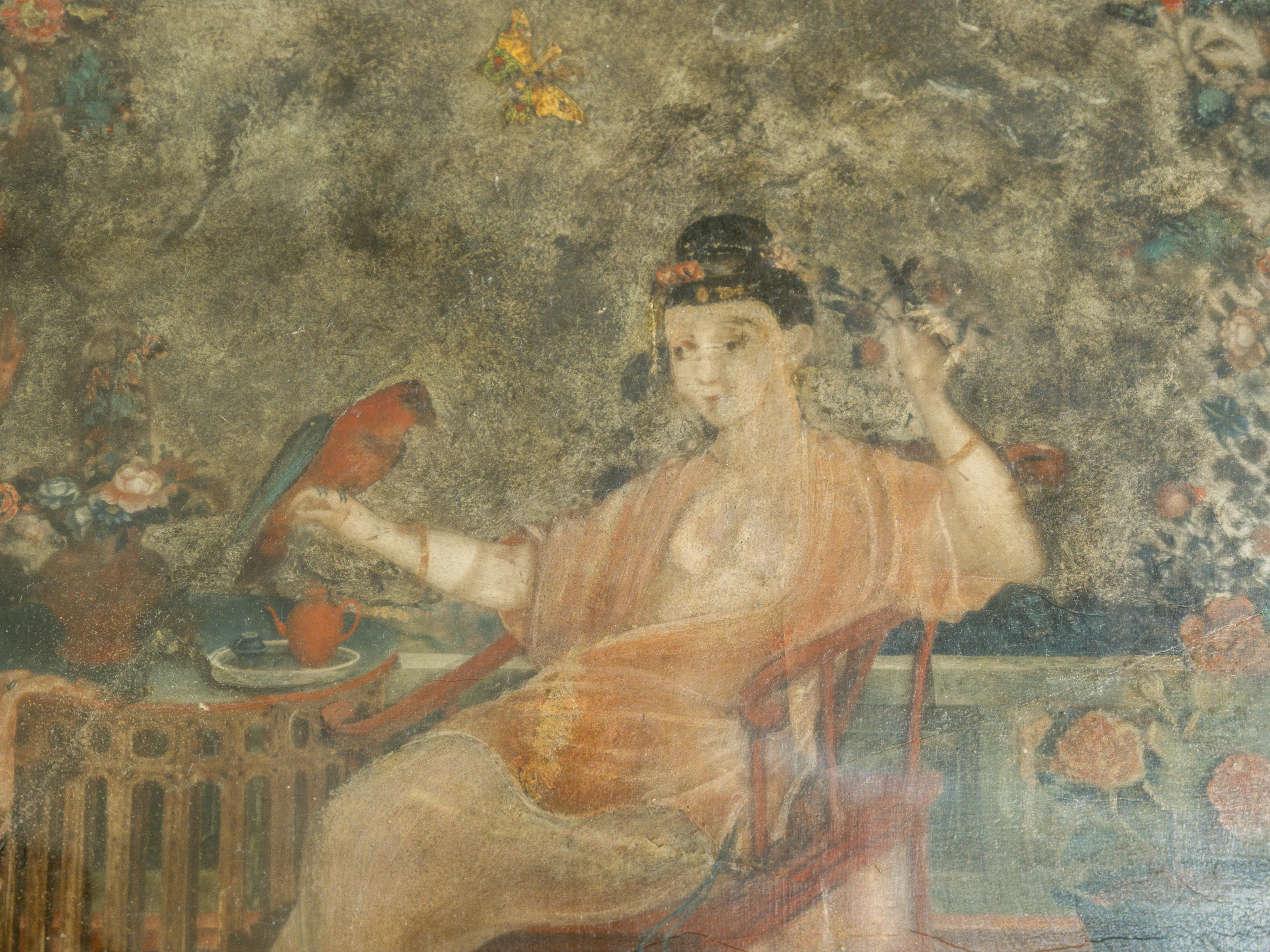 A Pair of 18th Century Chinese Reverse Glass Mirrors - Image 6