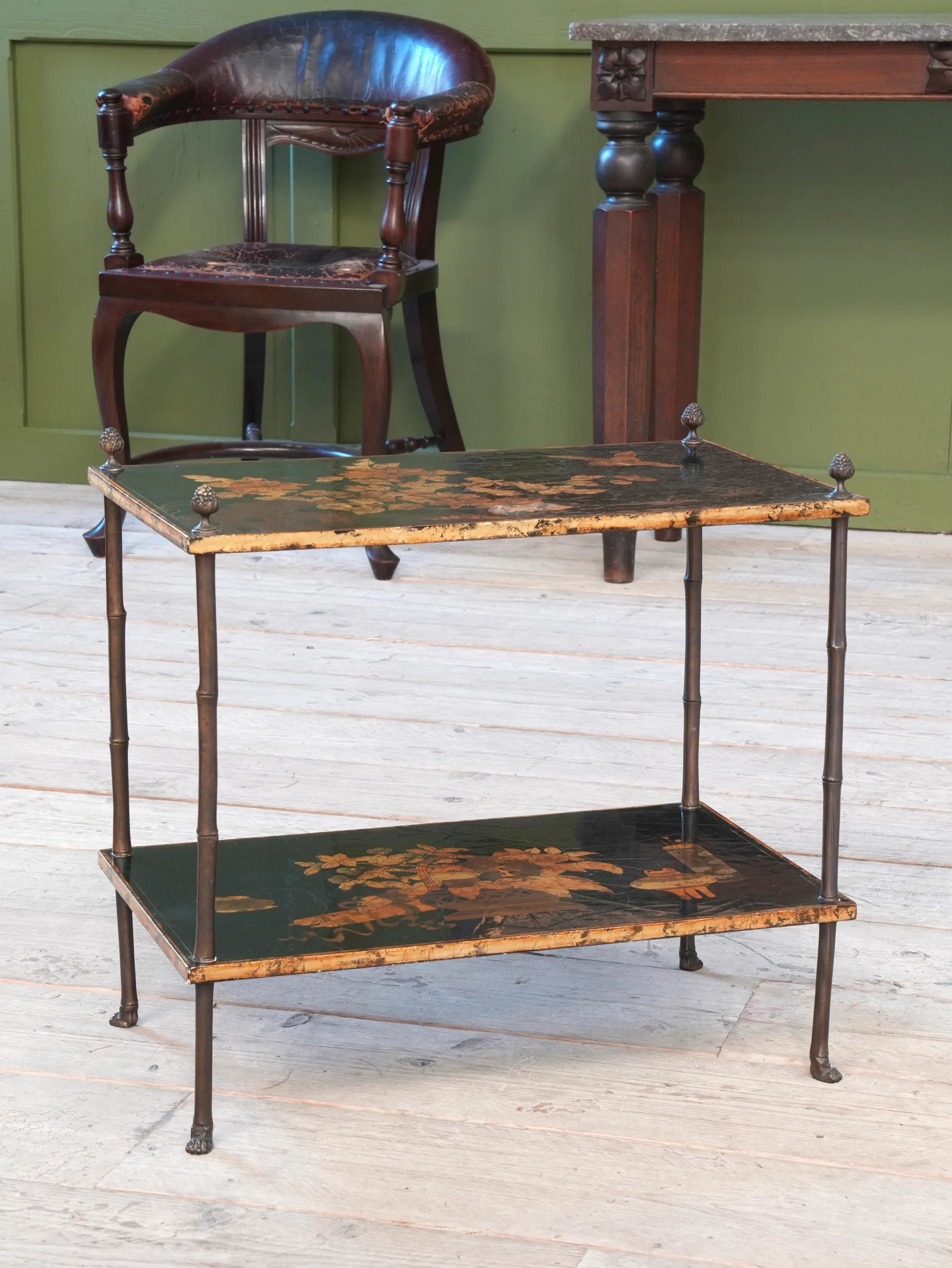 A Two Tier Chinoiserie Side Table - Image 2