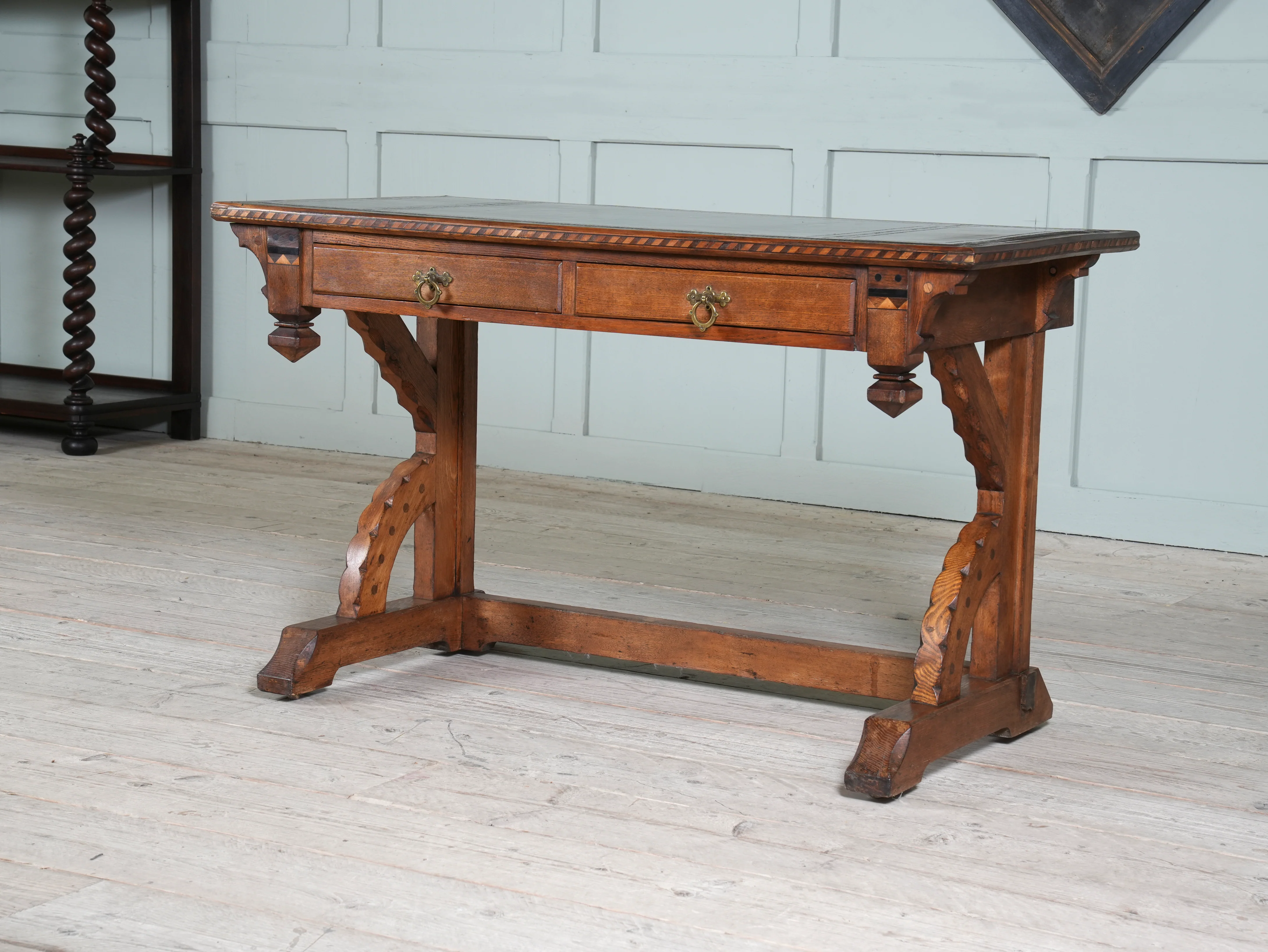 A Gothic Revival Desk in the manner of Charles Bevan - Image 6