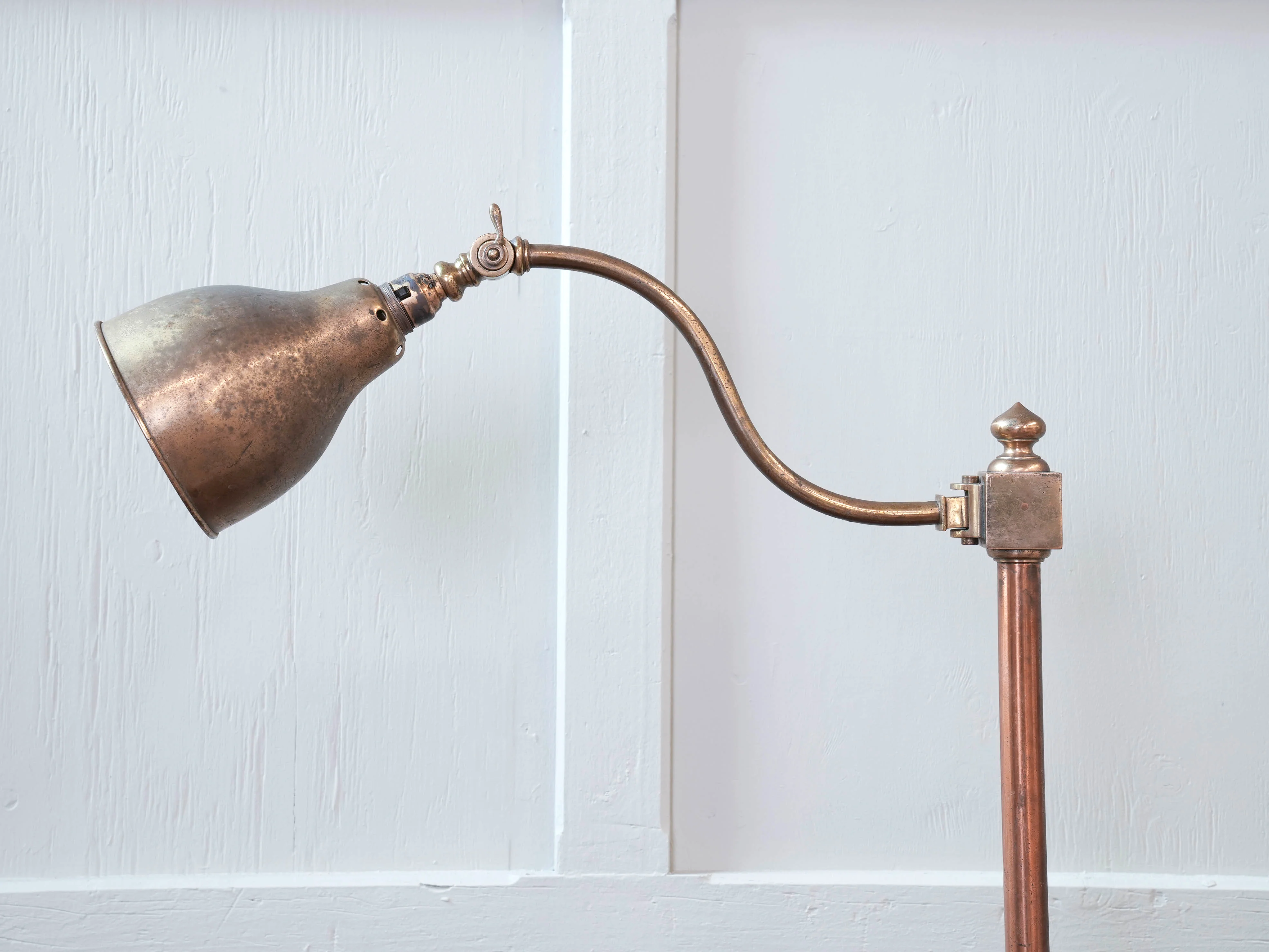 A Bronze & Brass Library Lamp - Image 7