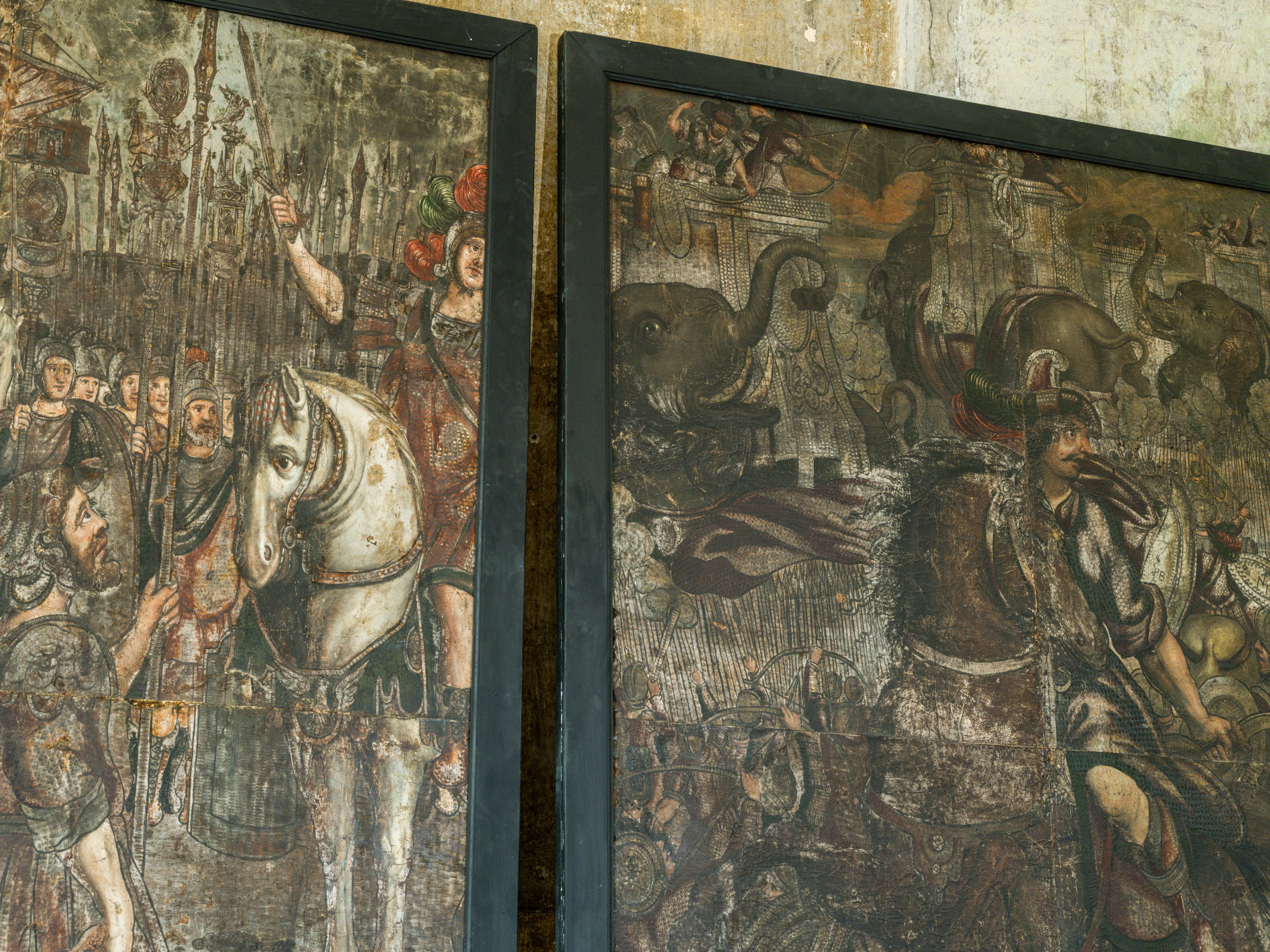 18th Century Oil on Leather "The Battle of Cannae" - Image 16