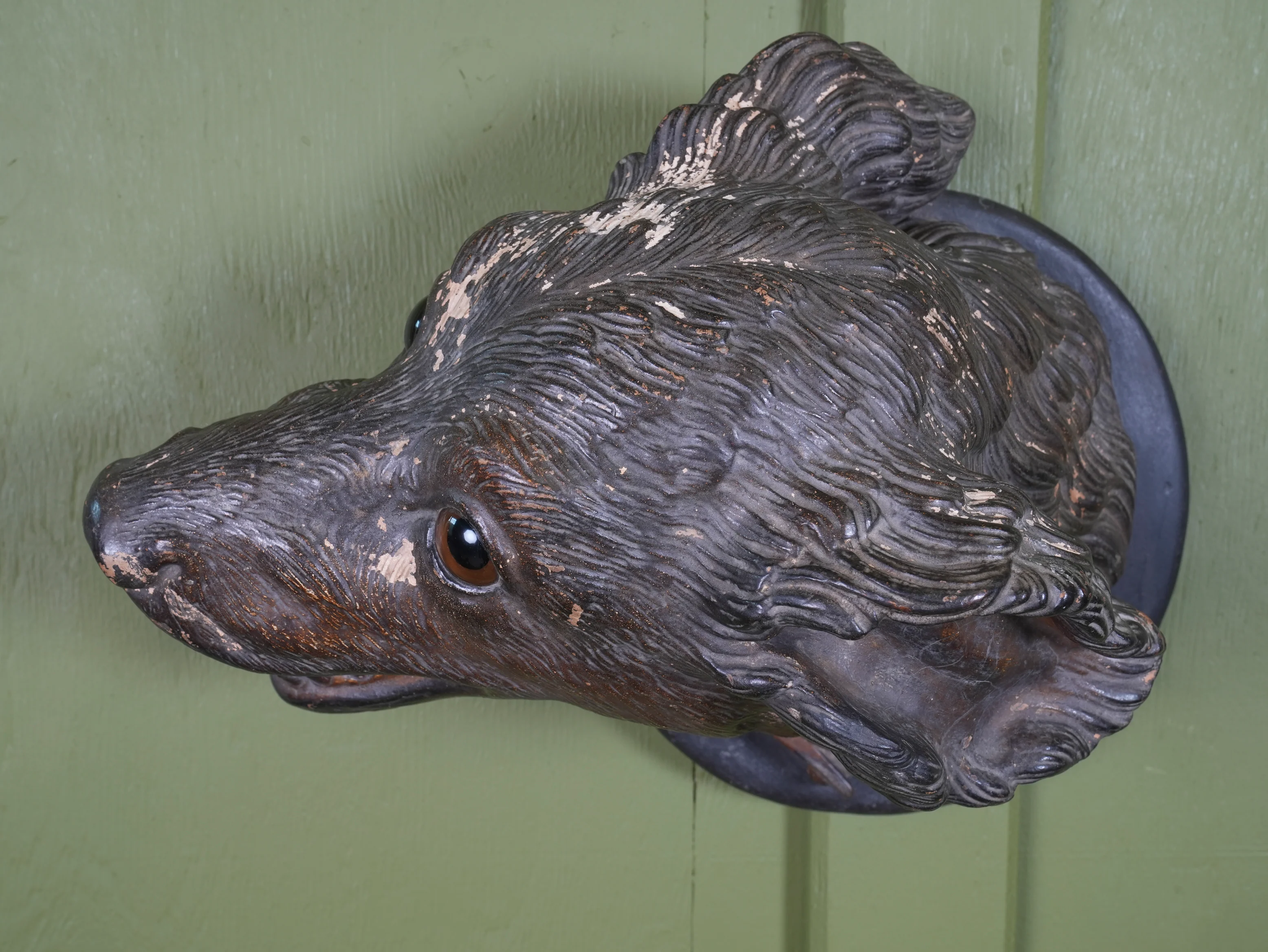 An Austrian Terracotta Dogs Head Mount - Image 5