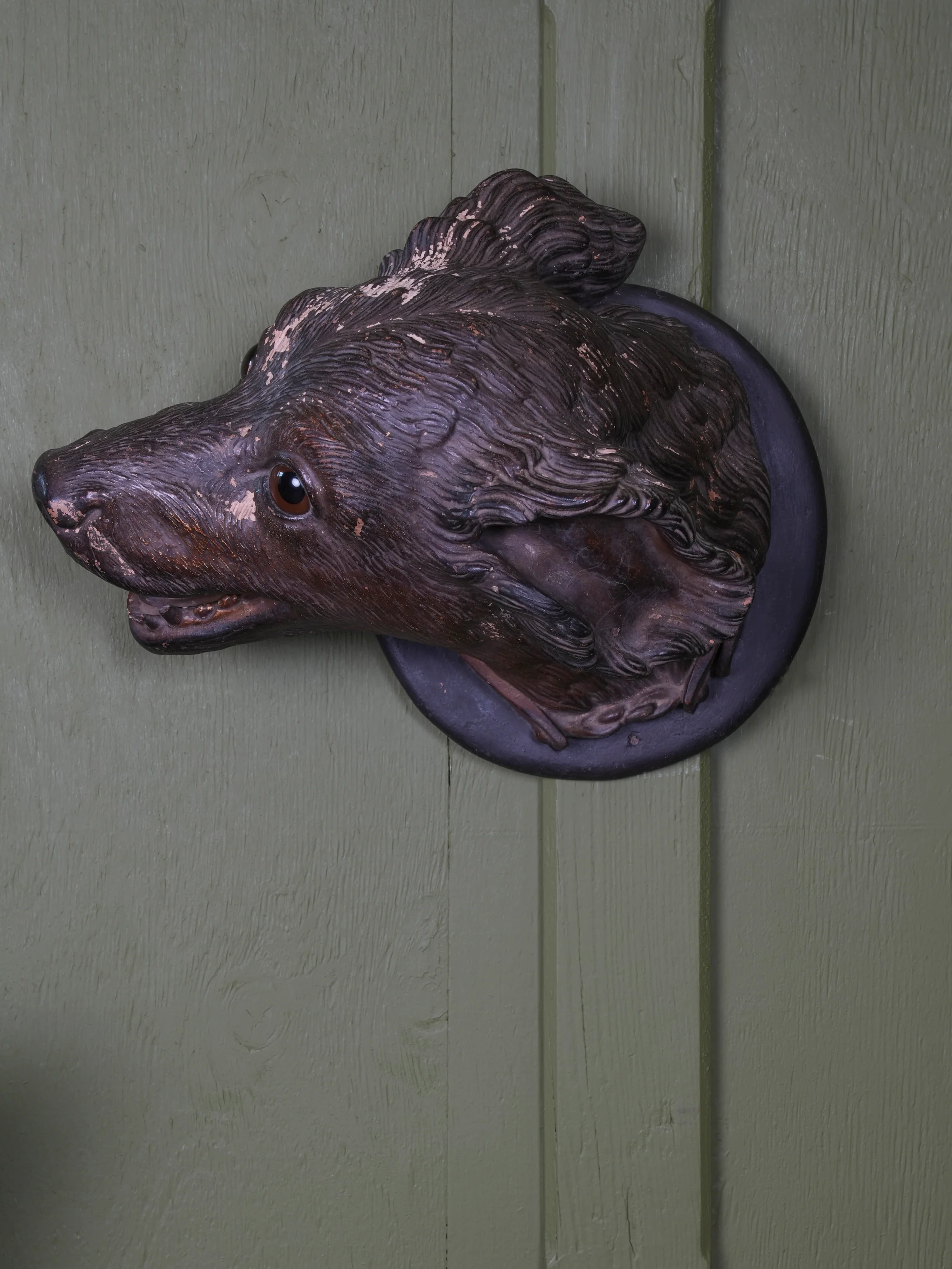 An Austrian Terracotta Dogs Head Mount - Image 8