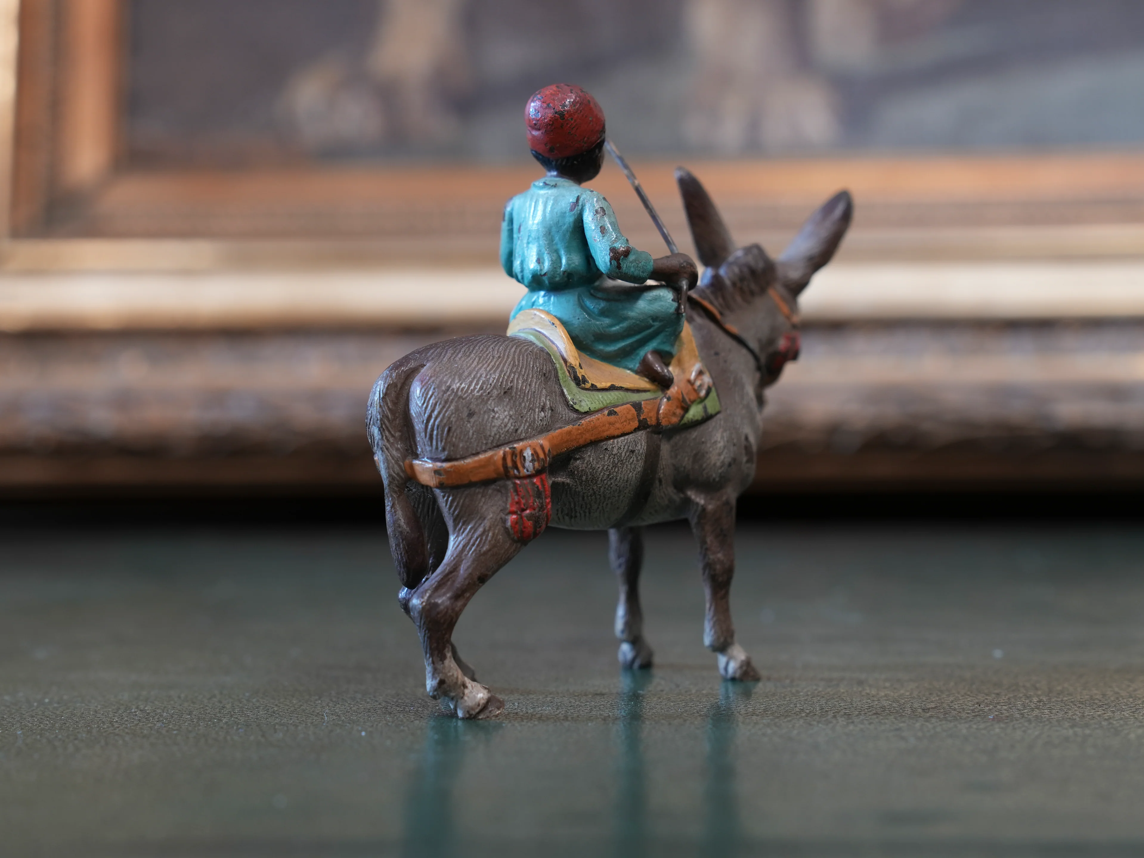 Austrian Cold Painted Bronze Boy & Donkey - Image 4