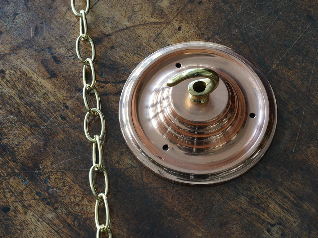 The Grace Opaline Glass Pendant Light in Polished Copper - Image 13