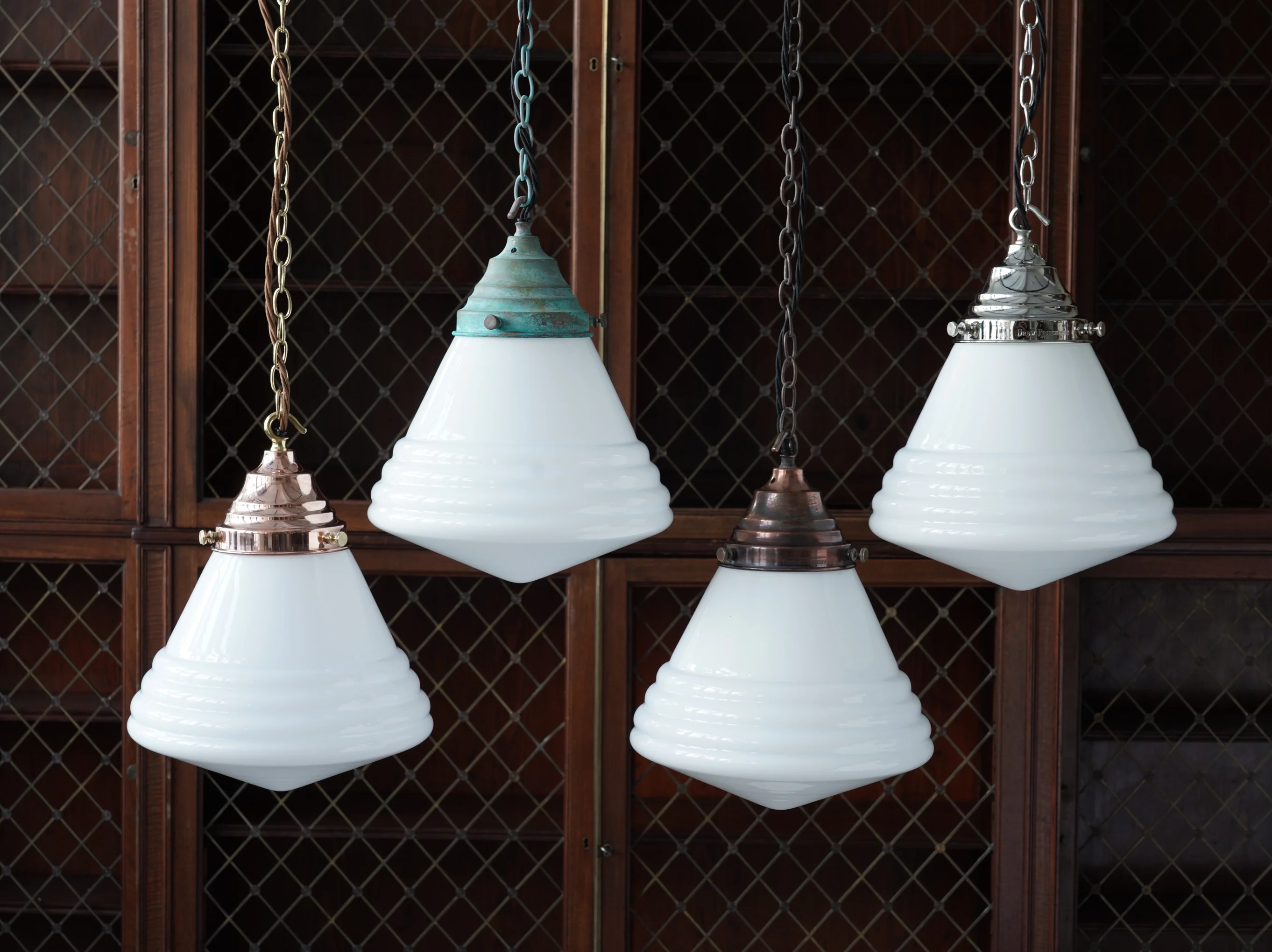 The Grace Opaline Glass Pendant Light in Polished Copper - Image 16