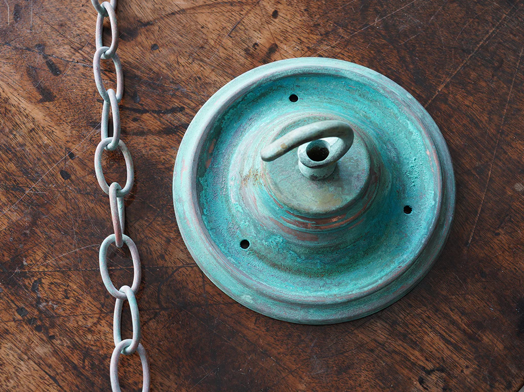 The Grace Opaline Glass Pendant Light in Verdigris - Image 13