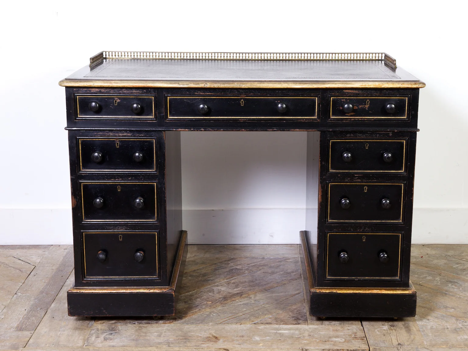 Ebonised & Gilt Desk - Image 2