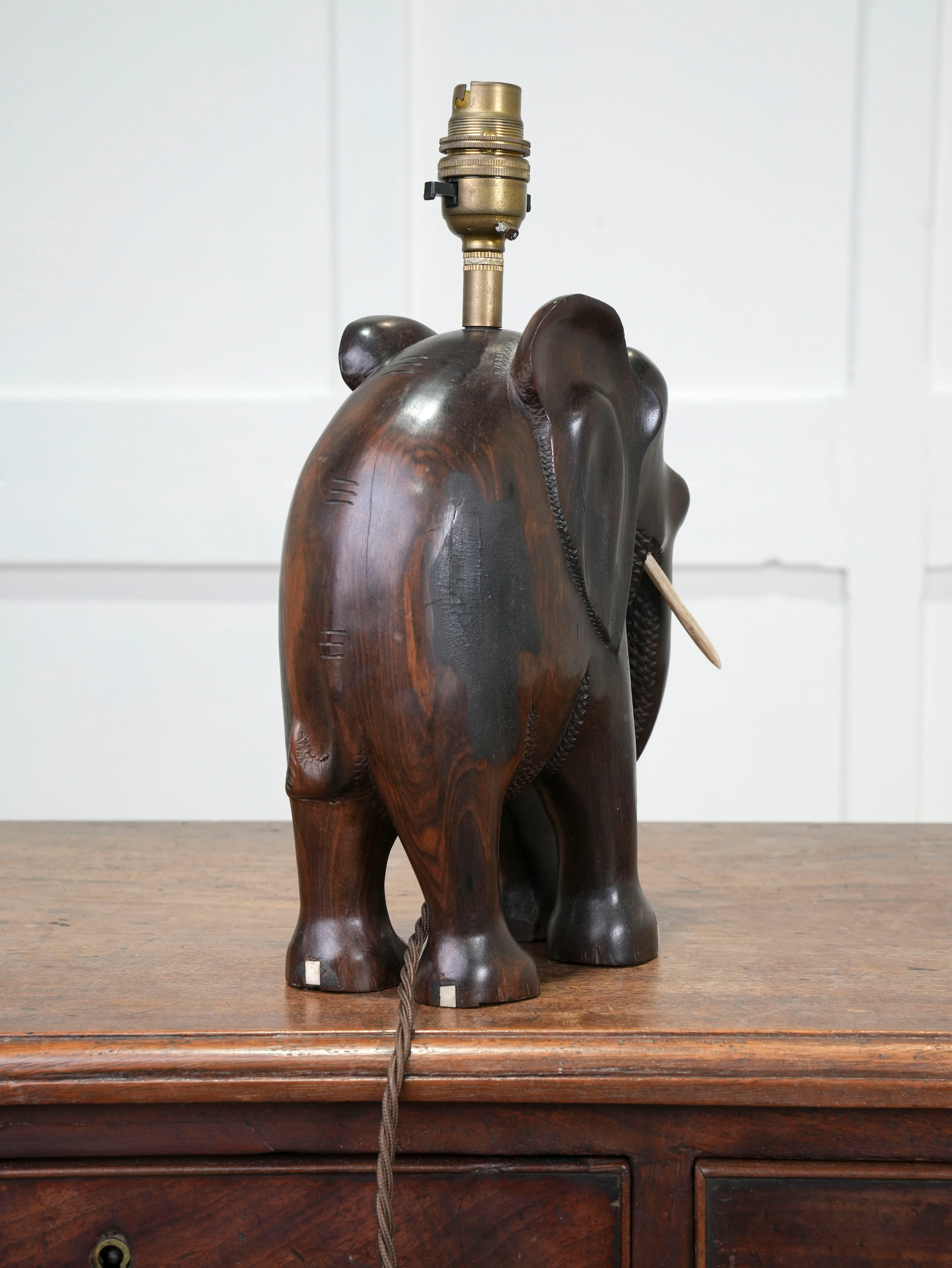 A Rosewood Elephant Table Light - Image 9