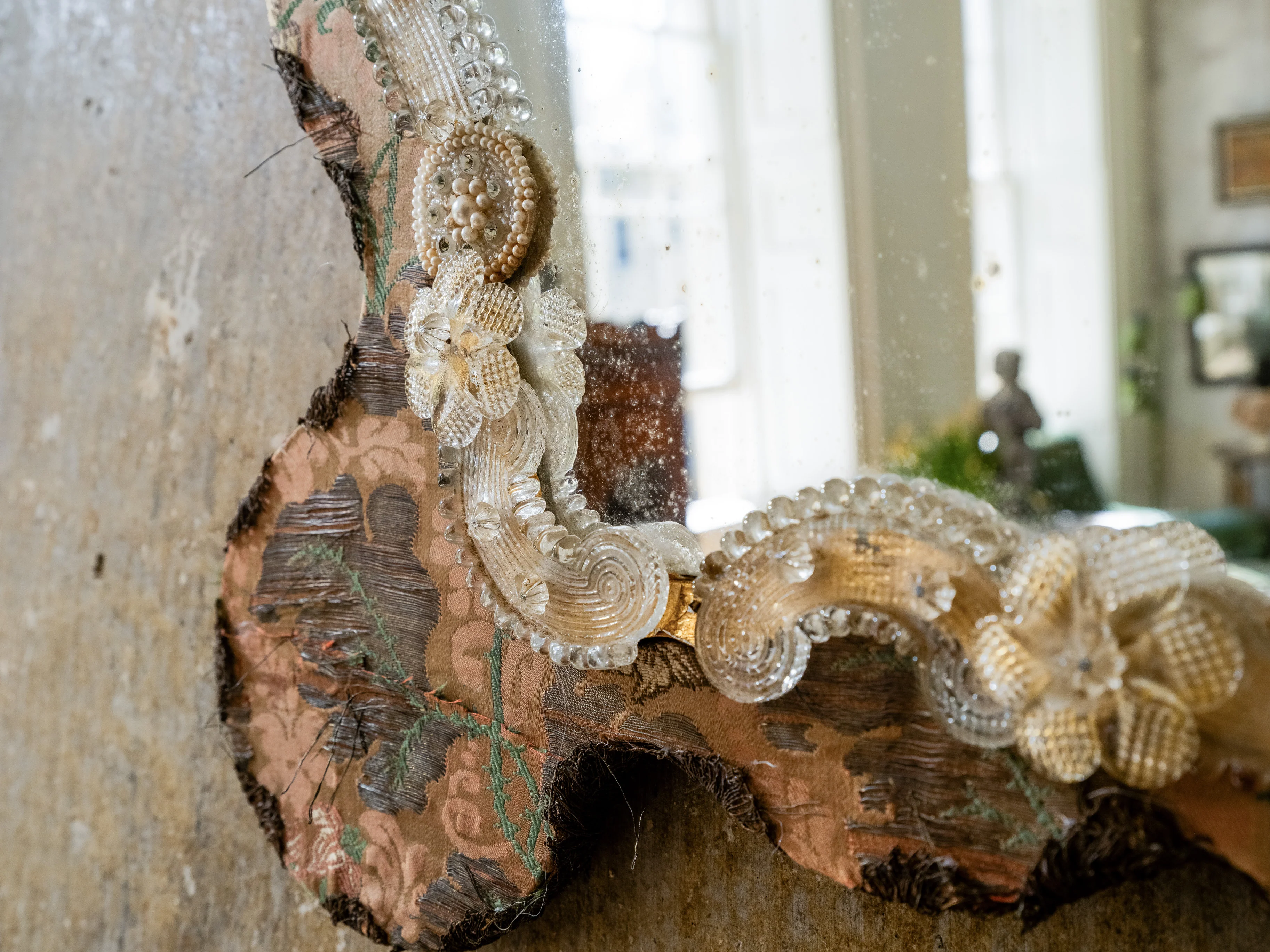 Island Bizzare Fabric Covered Mirror - Image 3