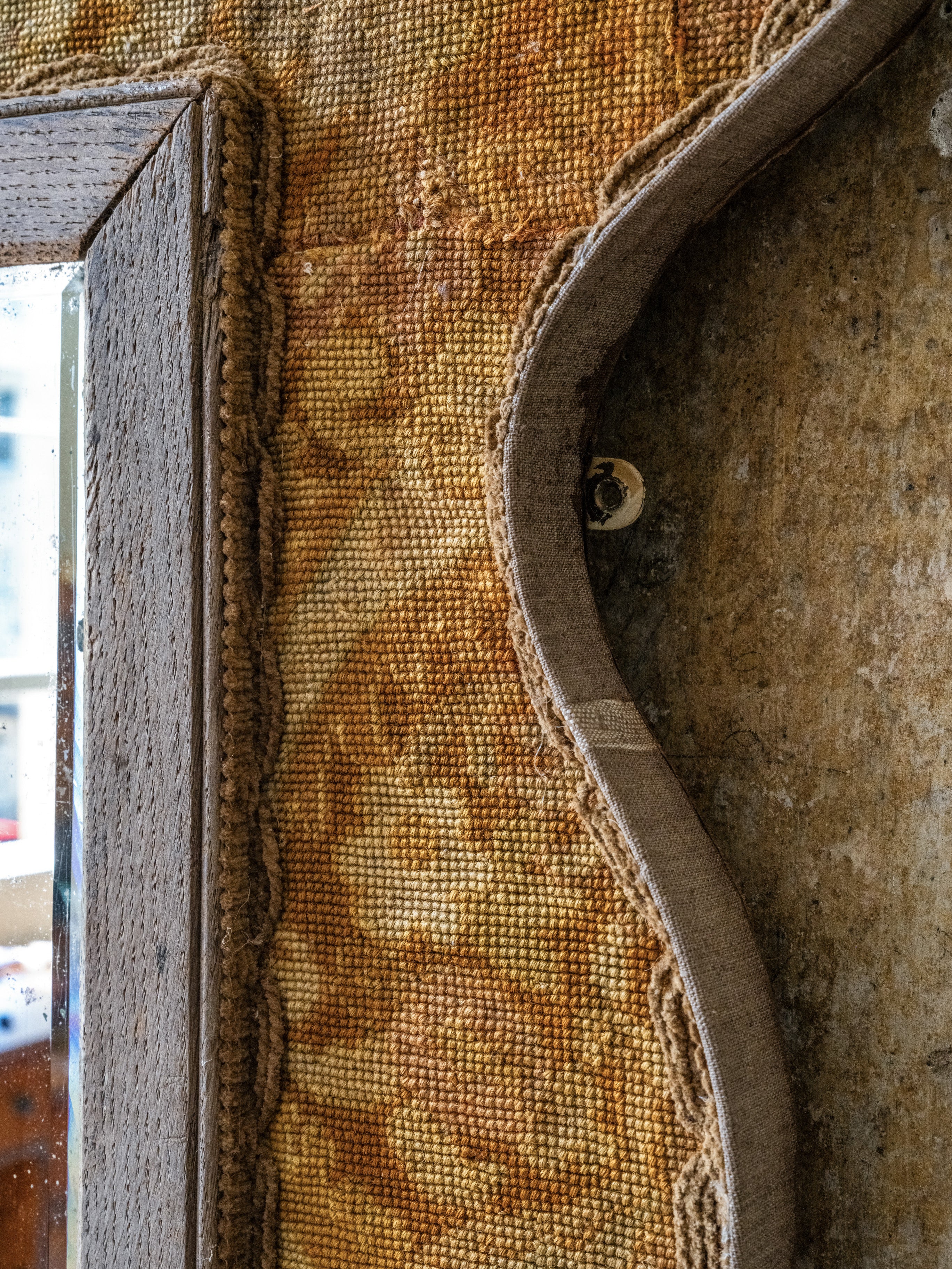 A Lobed Petit Point On Needlepoint Ground Mirror - Image 6