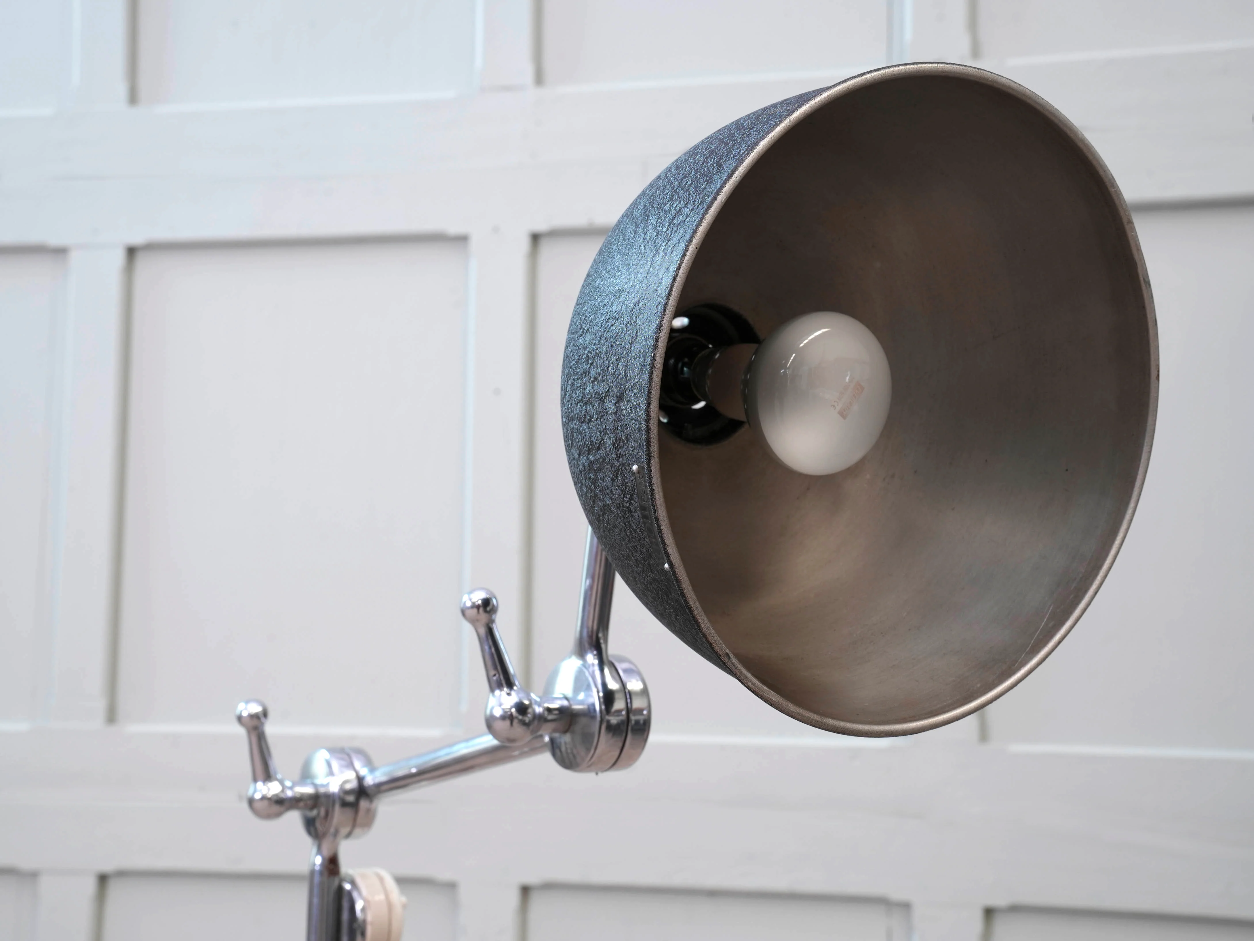 An Adjustable Nickel Plated Floor Lamp - Image 10