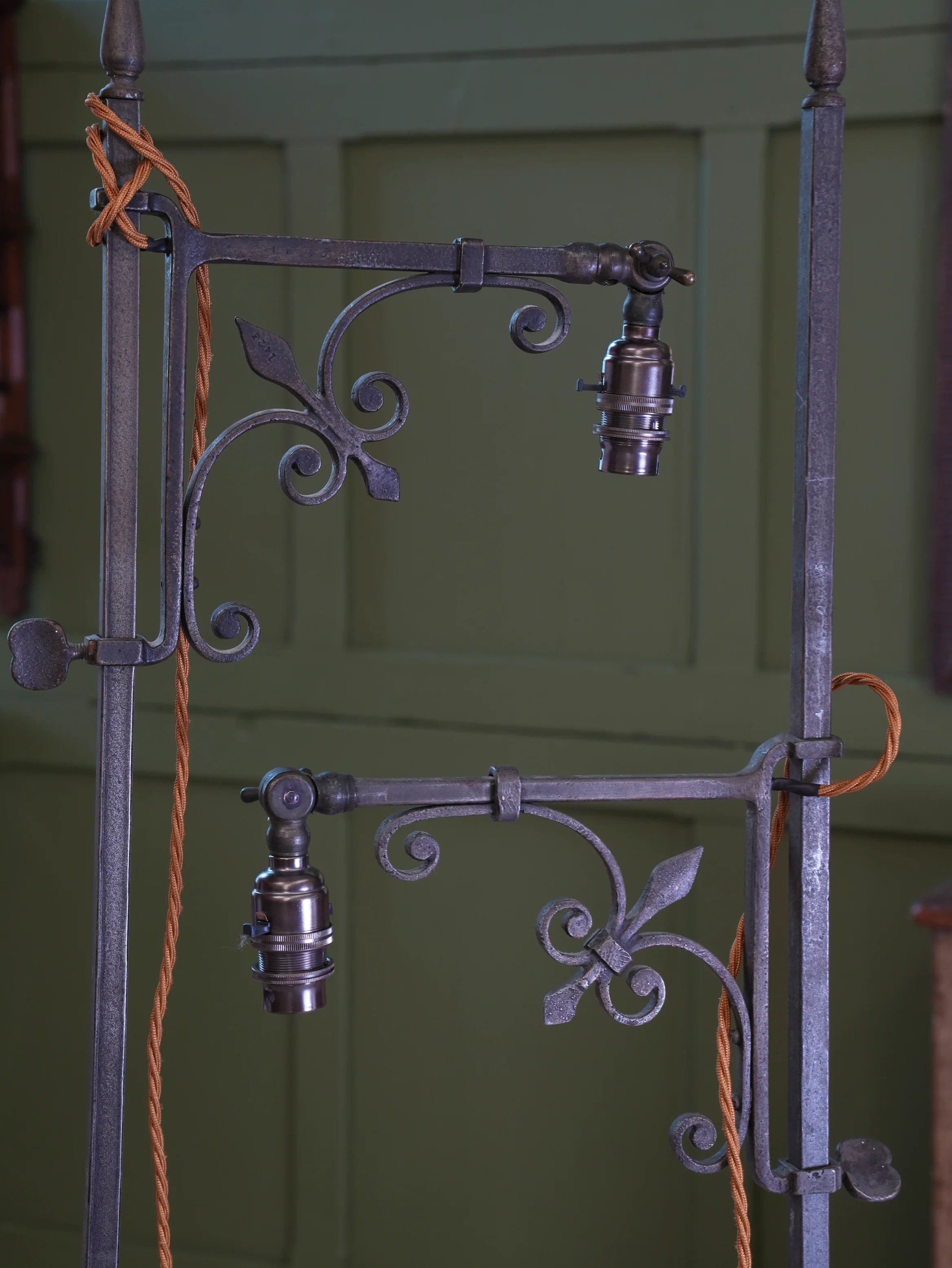 A Pair of Wrought Iron Floor Lamps - Image 7