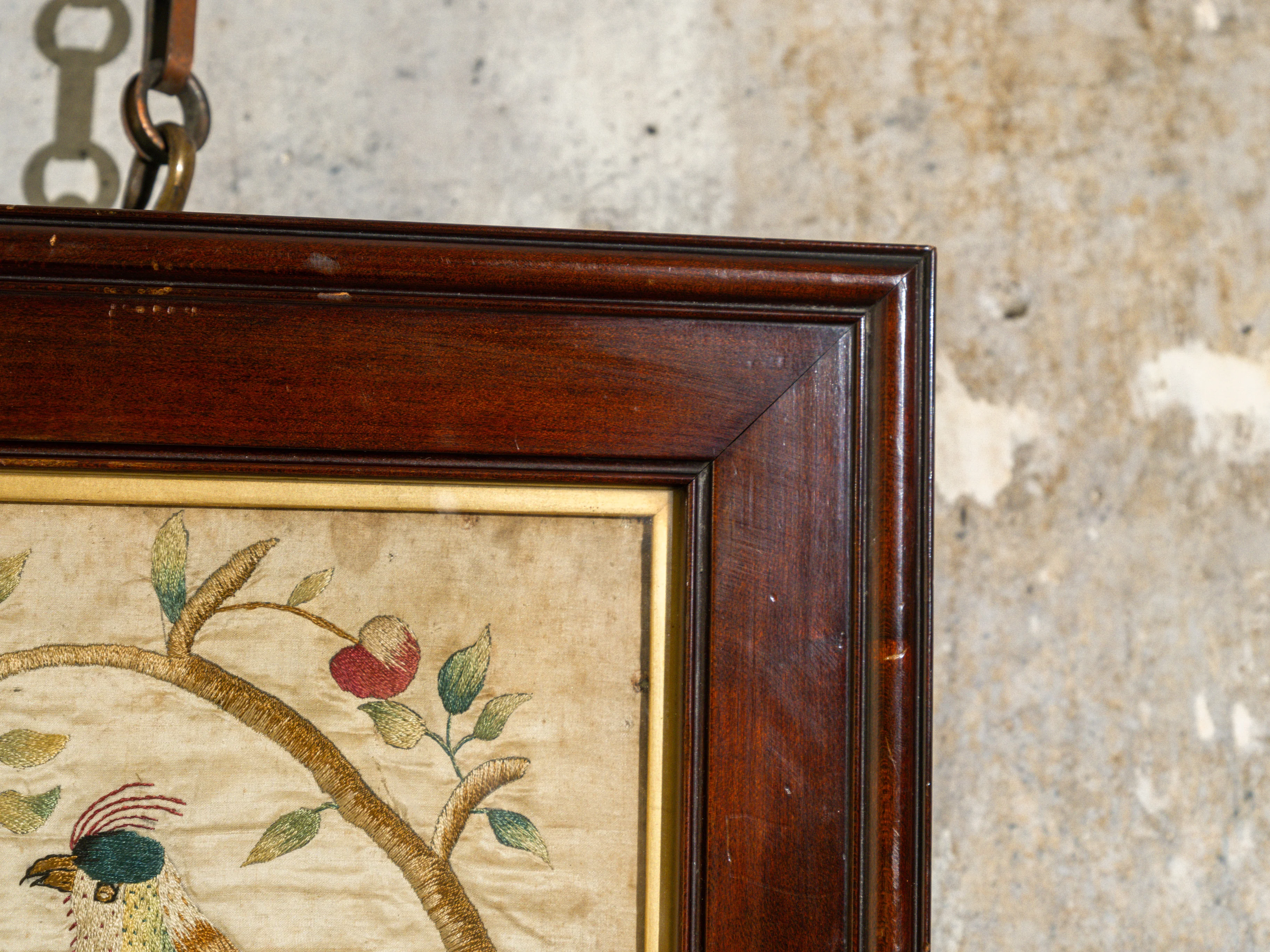 An 18th Century Framed Exotic Bird Silkwork - Image 11
