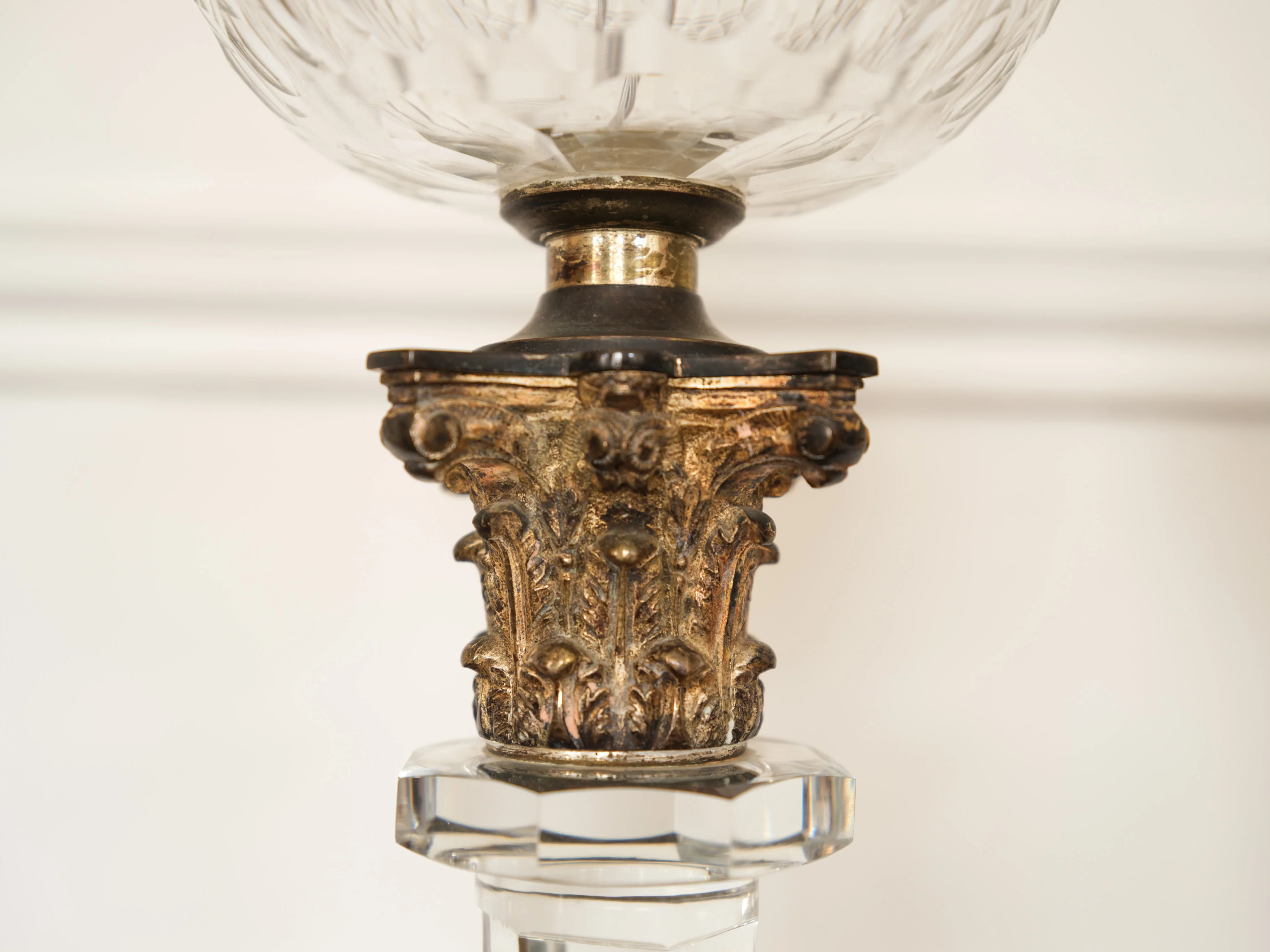 A Pair Of Crystal Oil Lamps by Hinks - Image 4