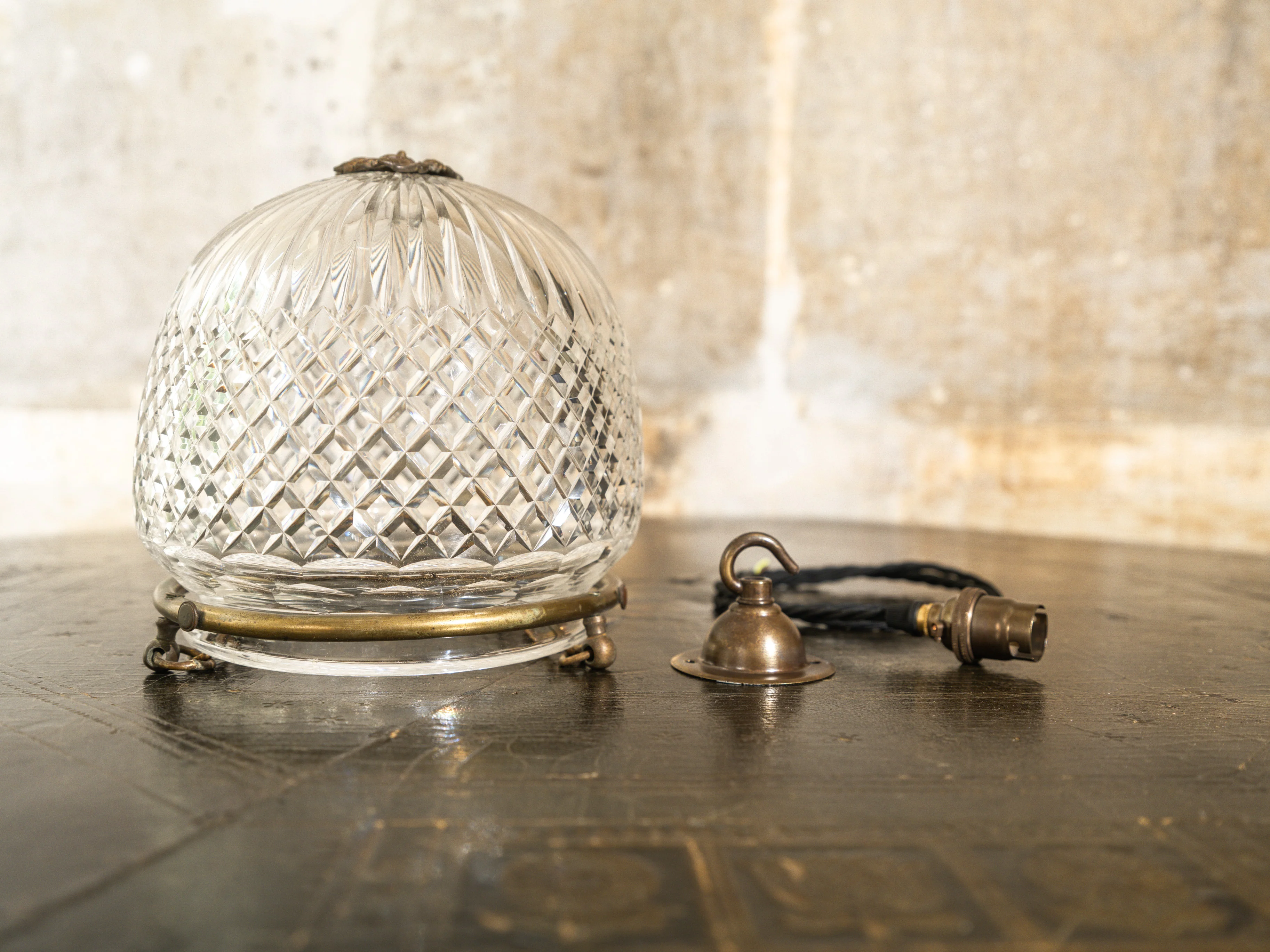 A Brilliant Cut "Bowl" Pendant Light - Image 9